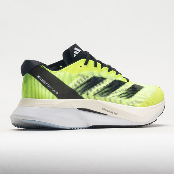 adidas adizero Boston 12 Men's FTWR White/Core Black/Lucid Lemon