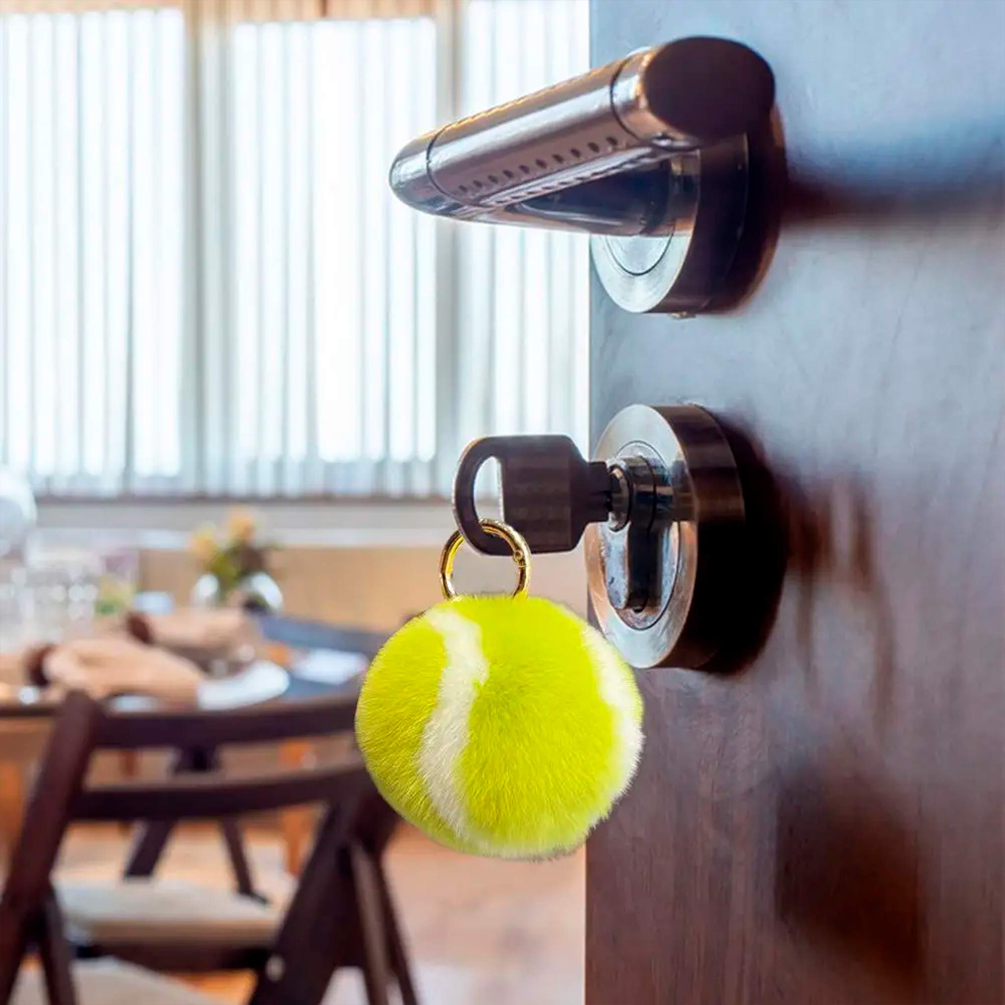 Racquet Inc. Furry Tennis Ball Keychain