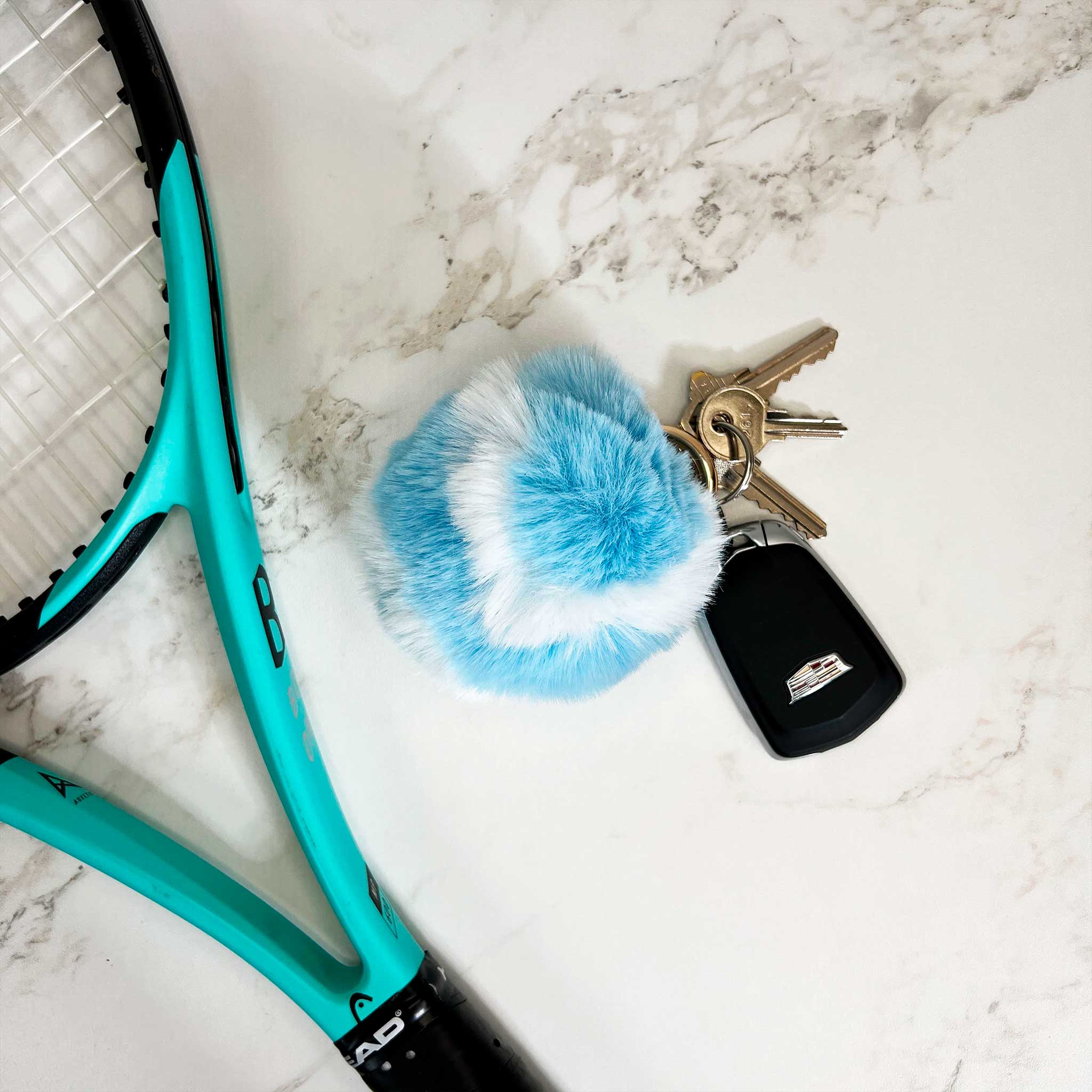 Racquet Inc. Furry Tennis Ball Keychain