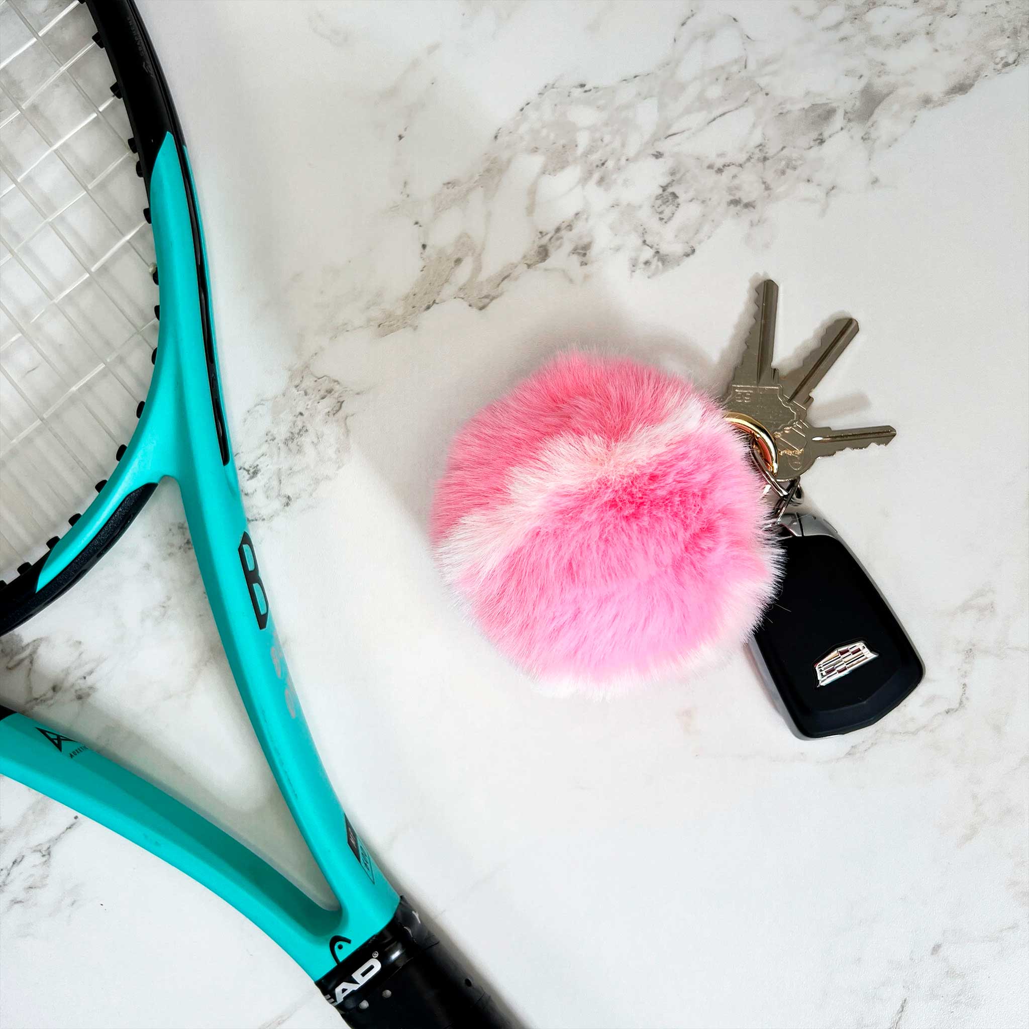 Racquet Inc. Furry Tennis Ball Keychain
