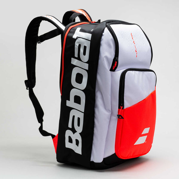 Sac Tennis Babolat Pure Tennis Backpack (White/Fluro Red Tennis Balls