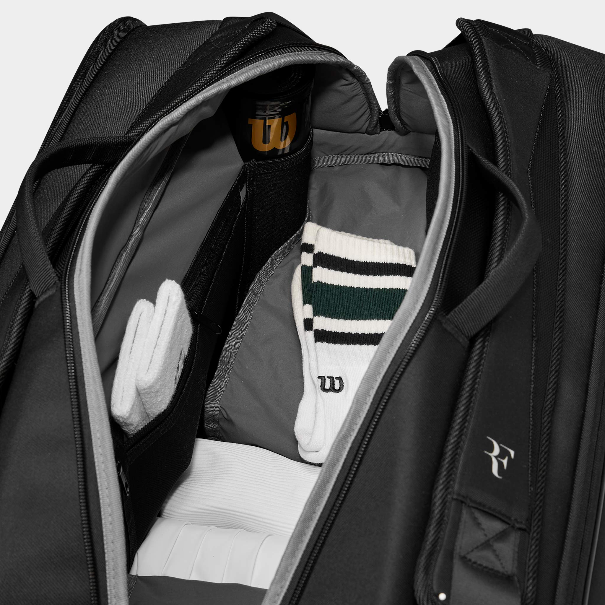 Wilson RF Tournament Racquet Bag 15 Pack – Holabird Sports Wilson RF Tournament Racquet Bag 15 Pack – Holabird Sports