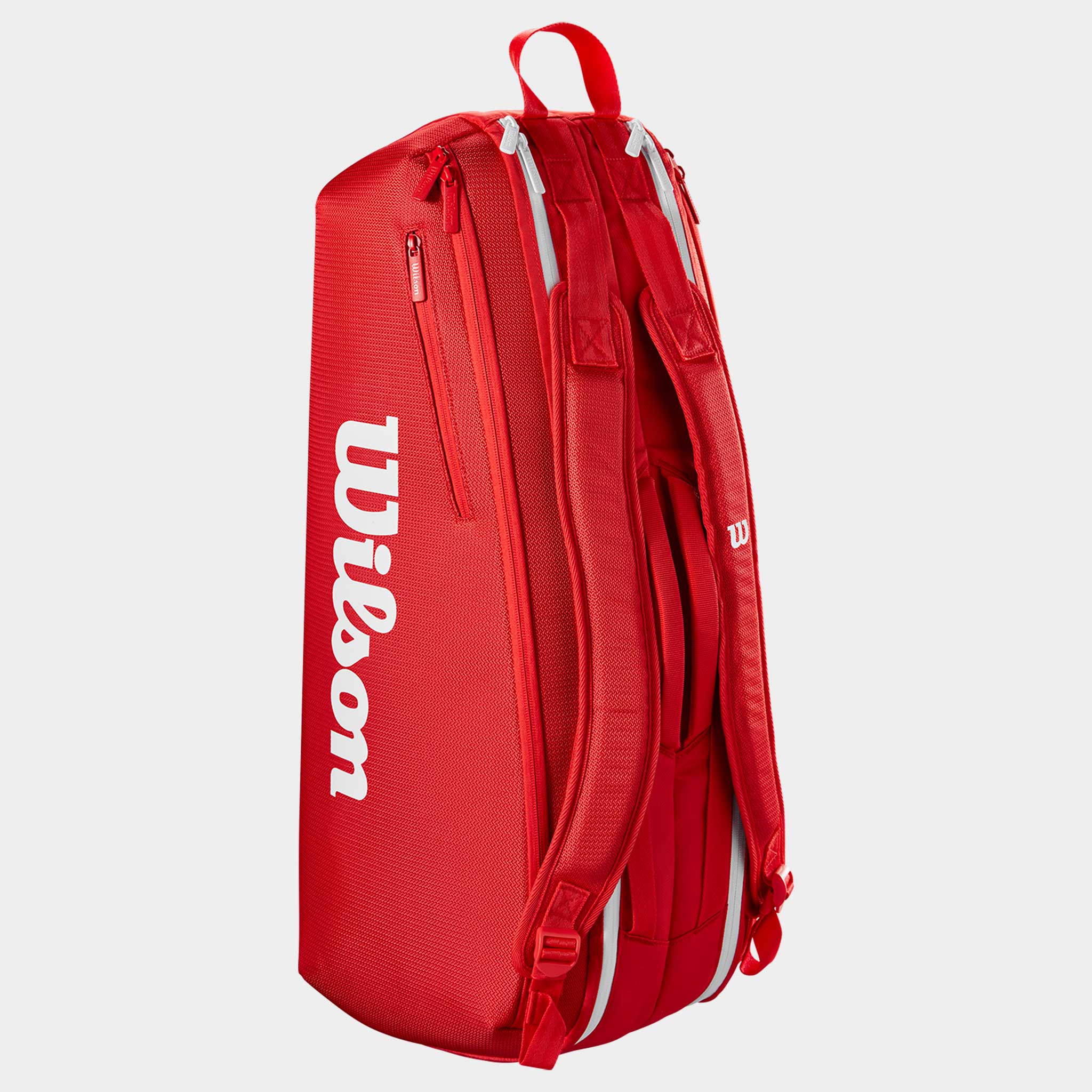 Tennis Bags For Men Wilson Super Tour Red 15 Racquet Tennis Bag