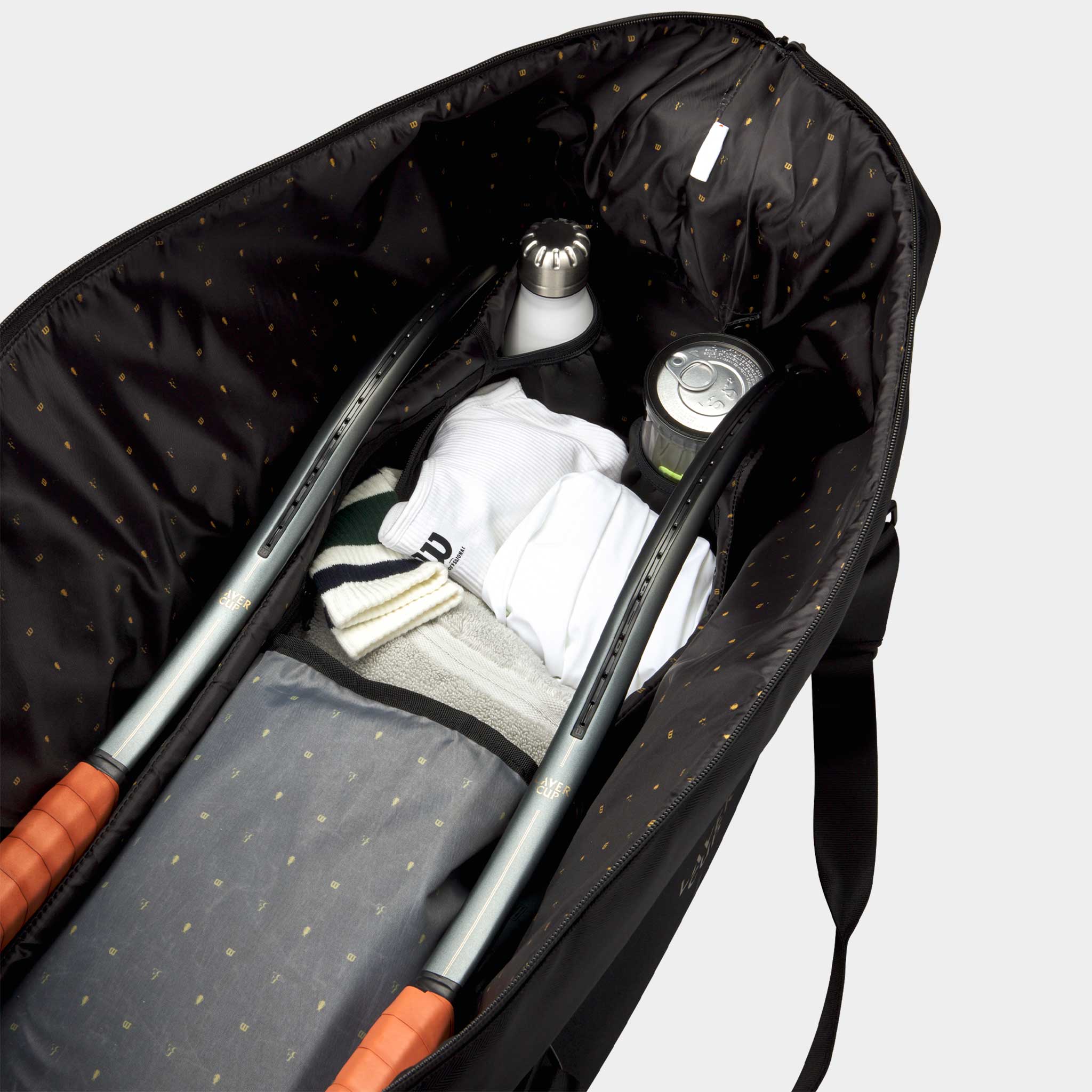 Wilson RF 01 Practice Tennis Duffel 6 Pack Laver Cup 2025 Black