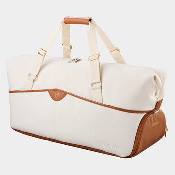 Wilson RF Lawn Collection Practice Duffel Bag Cream (Item #073666)