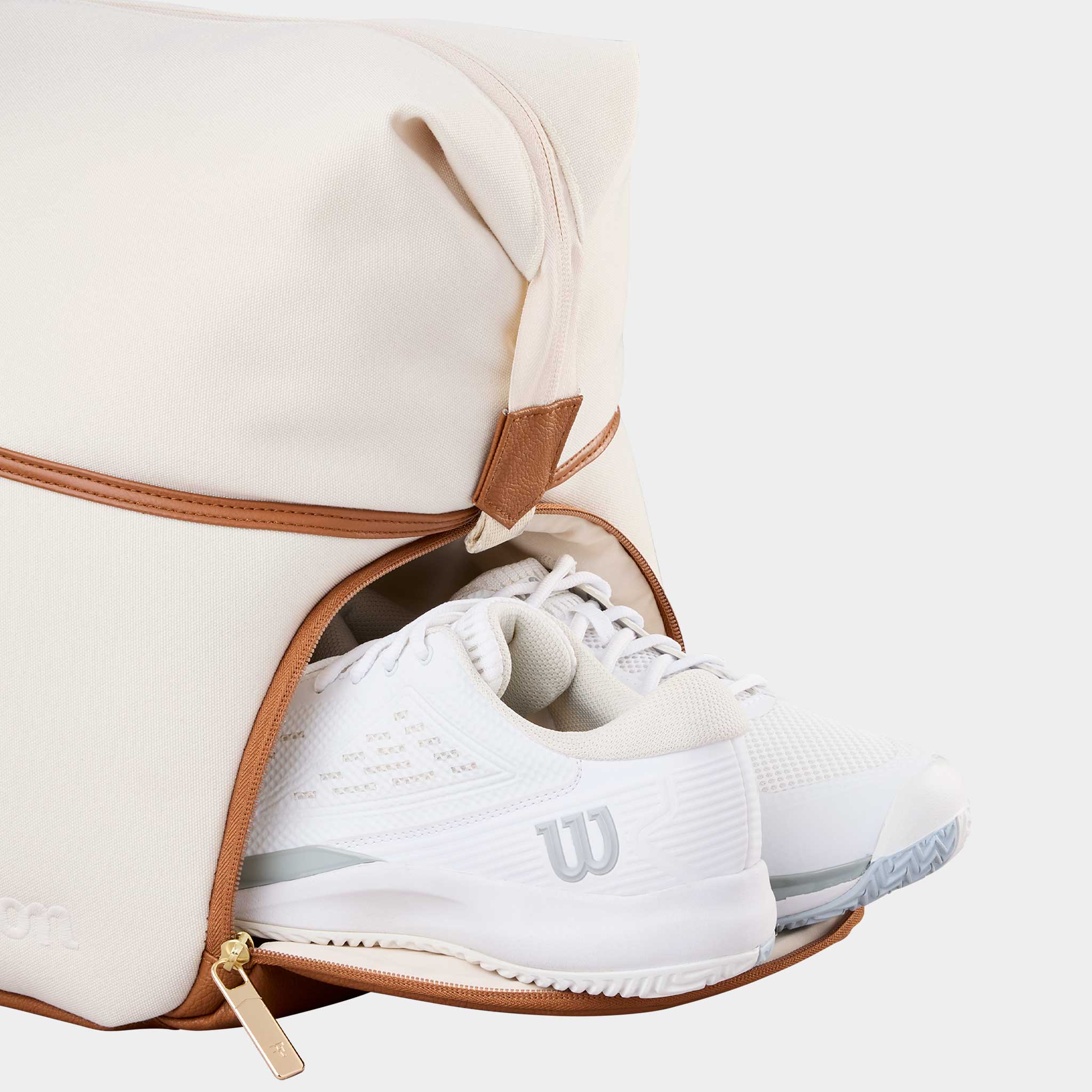 Wilson RF Lawn Collection Practice Duffel Bag Cream