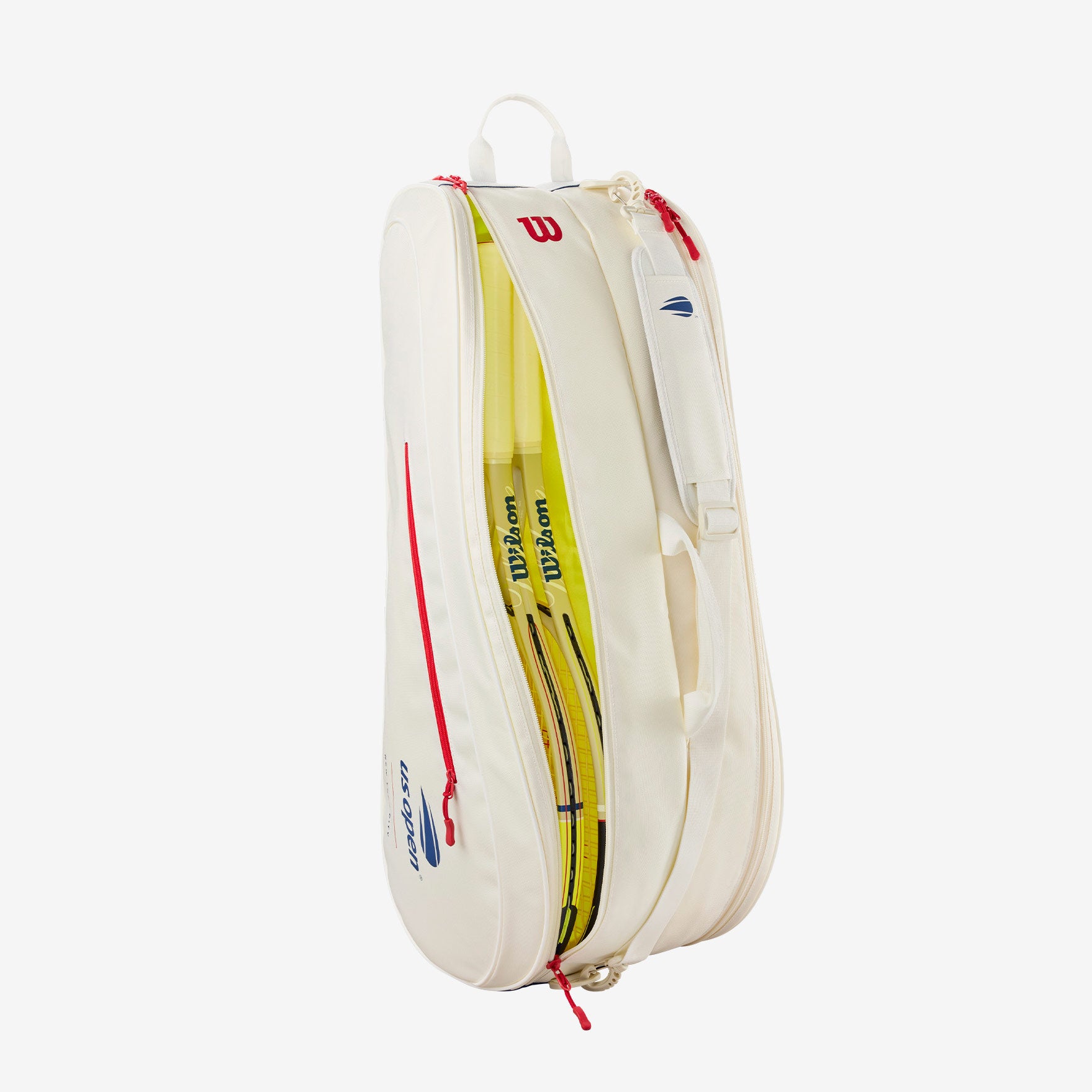 Wilson US Open 2026 Team Racket Bag 6 Pack White
