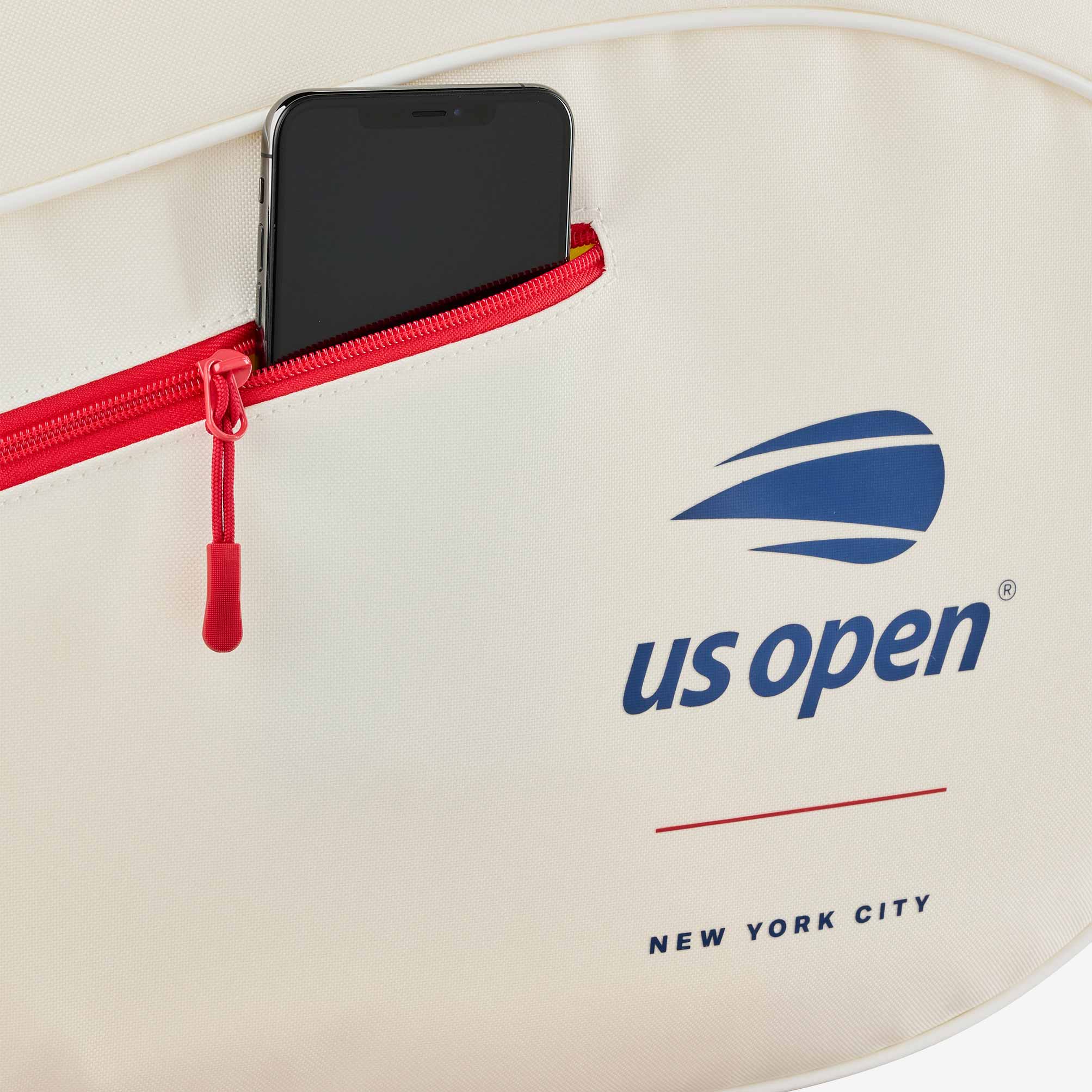 Wilson US Open 2026 Team Racket Bag 6 Pack White