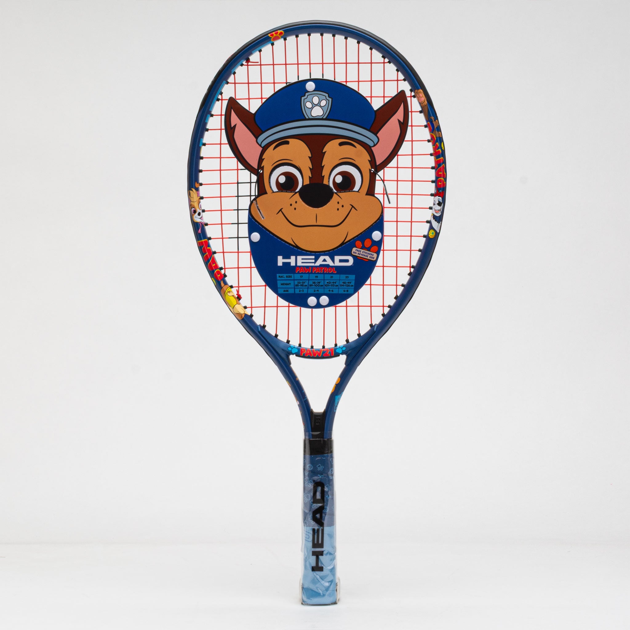 Raquette De Tennis Junior Head Paw Patrol 17 - Pour Enfants 2-4 Ans - Aluminium Avec Insert Damp+ Anti-vibrations - Design Fun