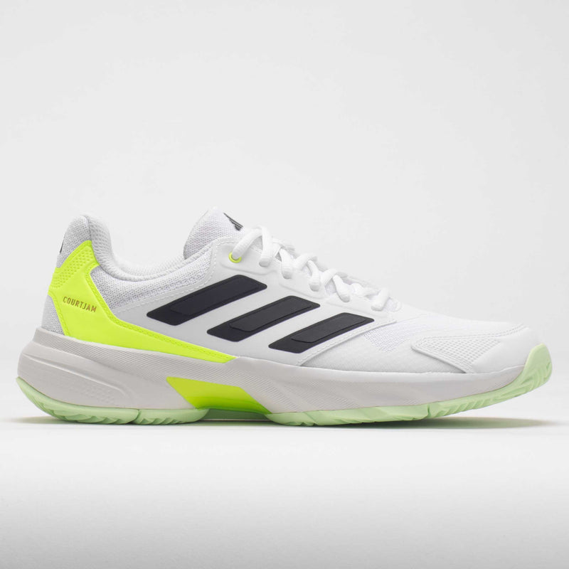 adidas CourtJam Control 3 Men's White/Core Black/Lucid Lemon