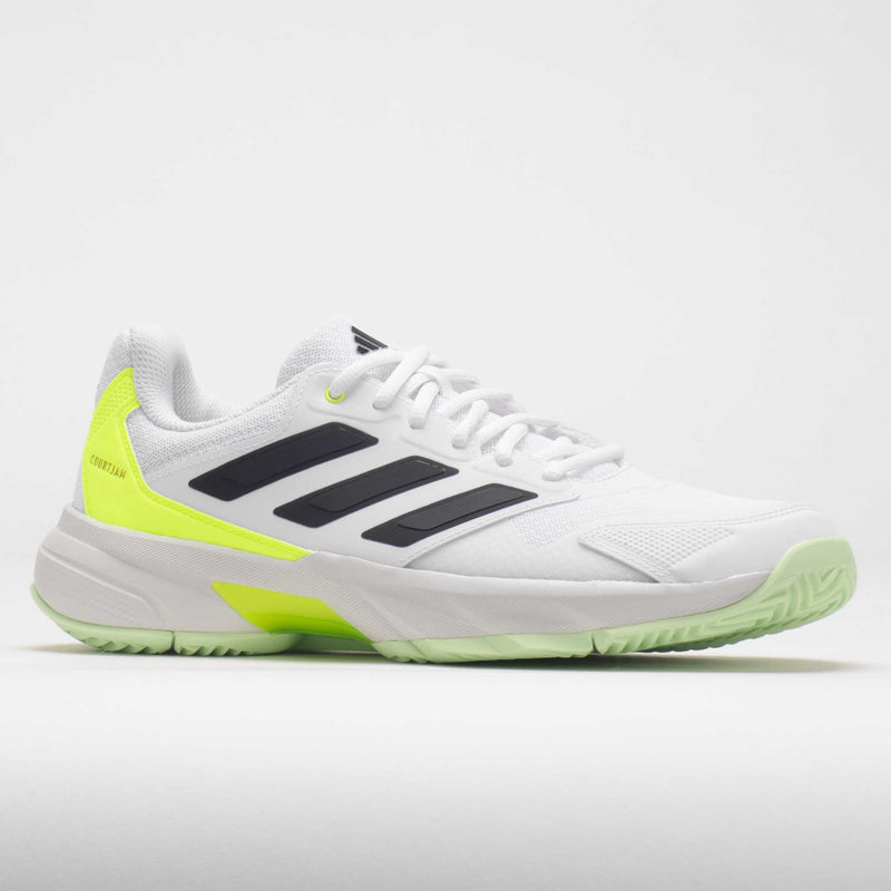 adidas CourtJam Control 3 Men's White/Core Black/Lucid Lemon