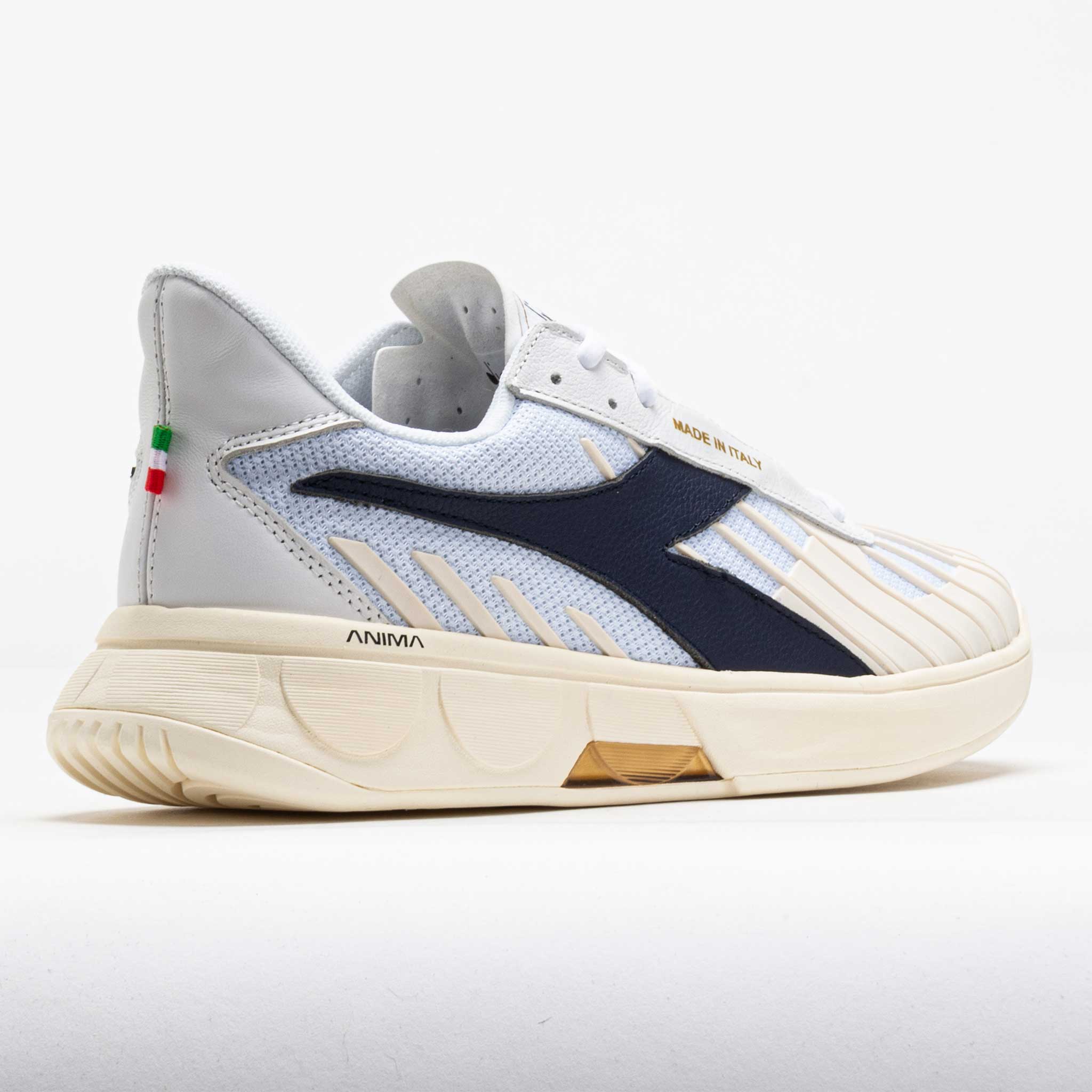 White Diadora Borg Elite Blue Diadora Borg Elite UK White Blue