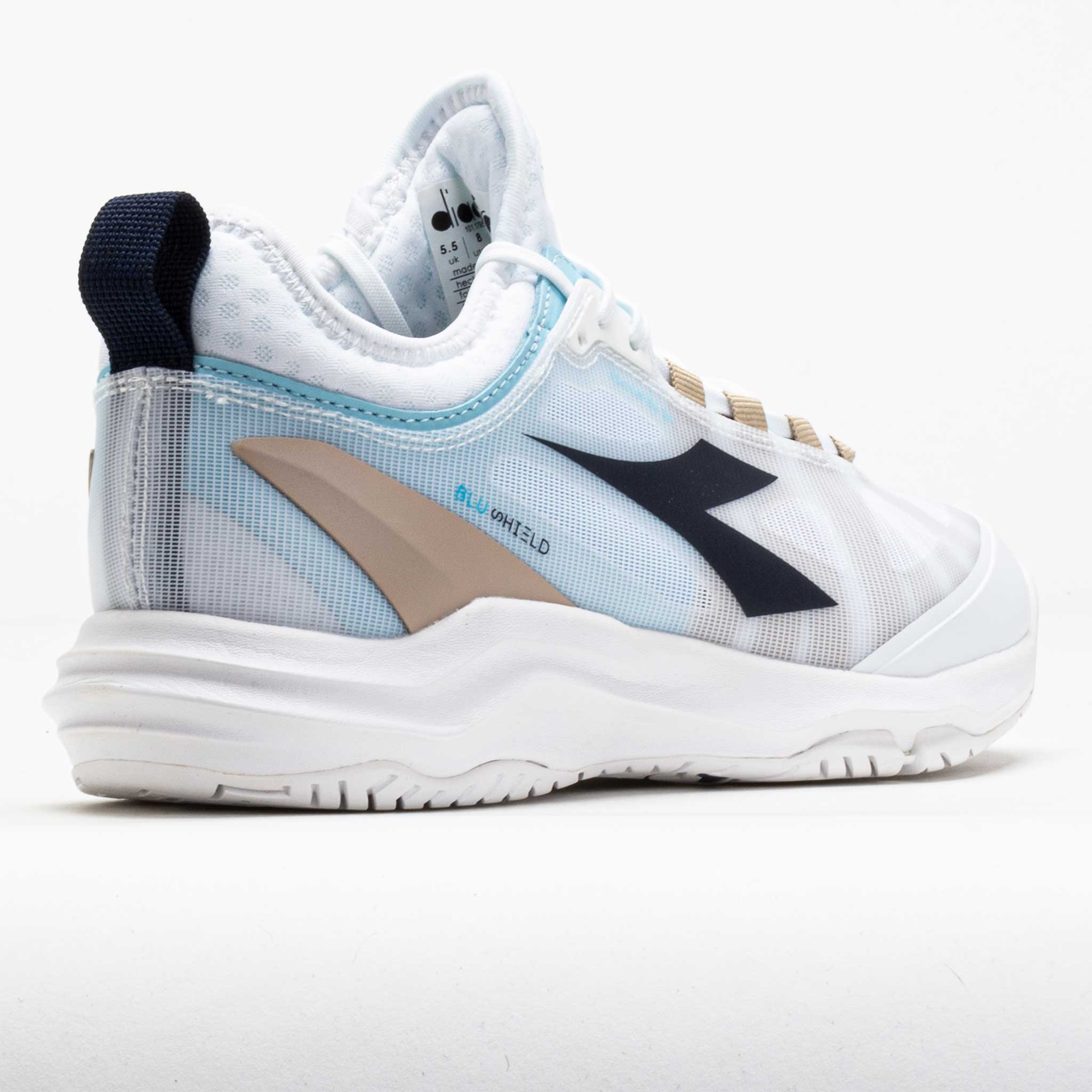 Diadora Speed Blushield Fly 4+ AG Women's White/Blue Corsair