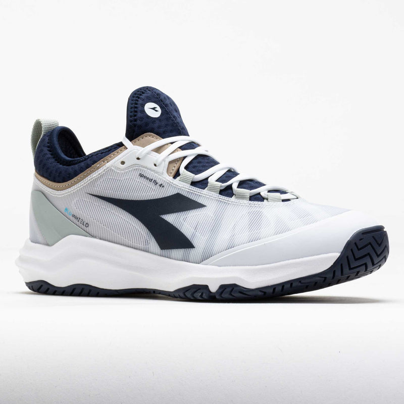 Diadora Speed Blushield Fly 4+ AG Men's White/Blue Corsair