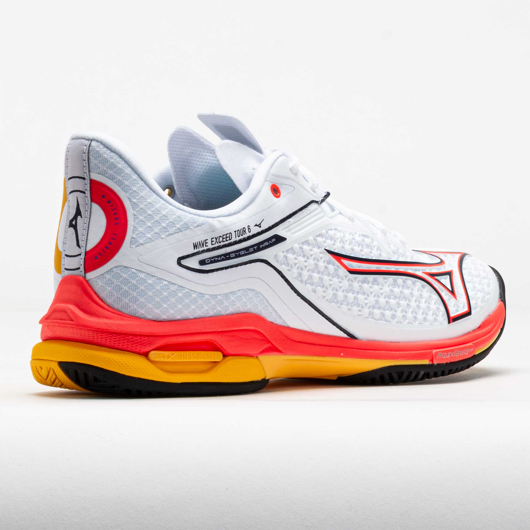 シューズ(男性用) Mizuno WAVE EXCEEED TOUR6 Wave Exceed Tour 6 AC Men's Tennis Shoe, Radiant Red/White