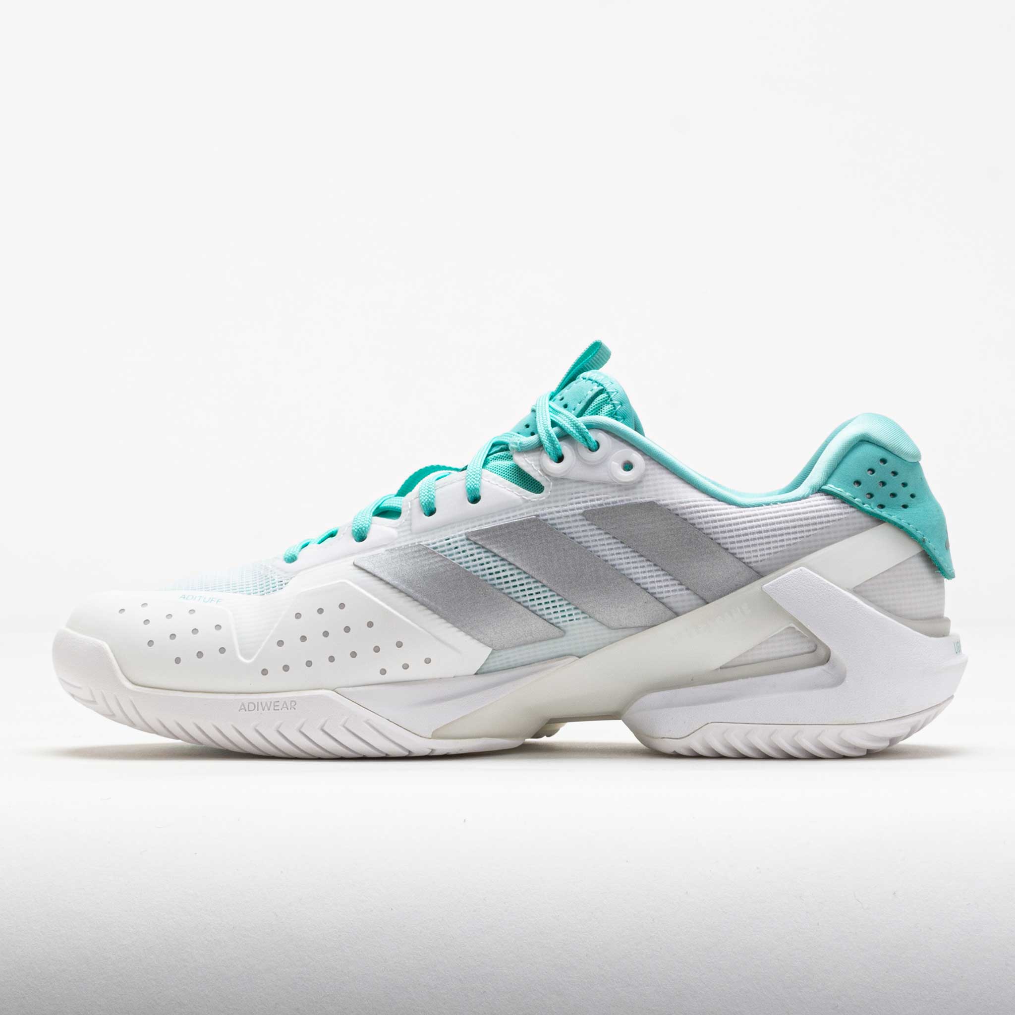 adidas Adizero Ubersonic 5 Women's White/Silver Metallic/Mint Ton
