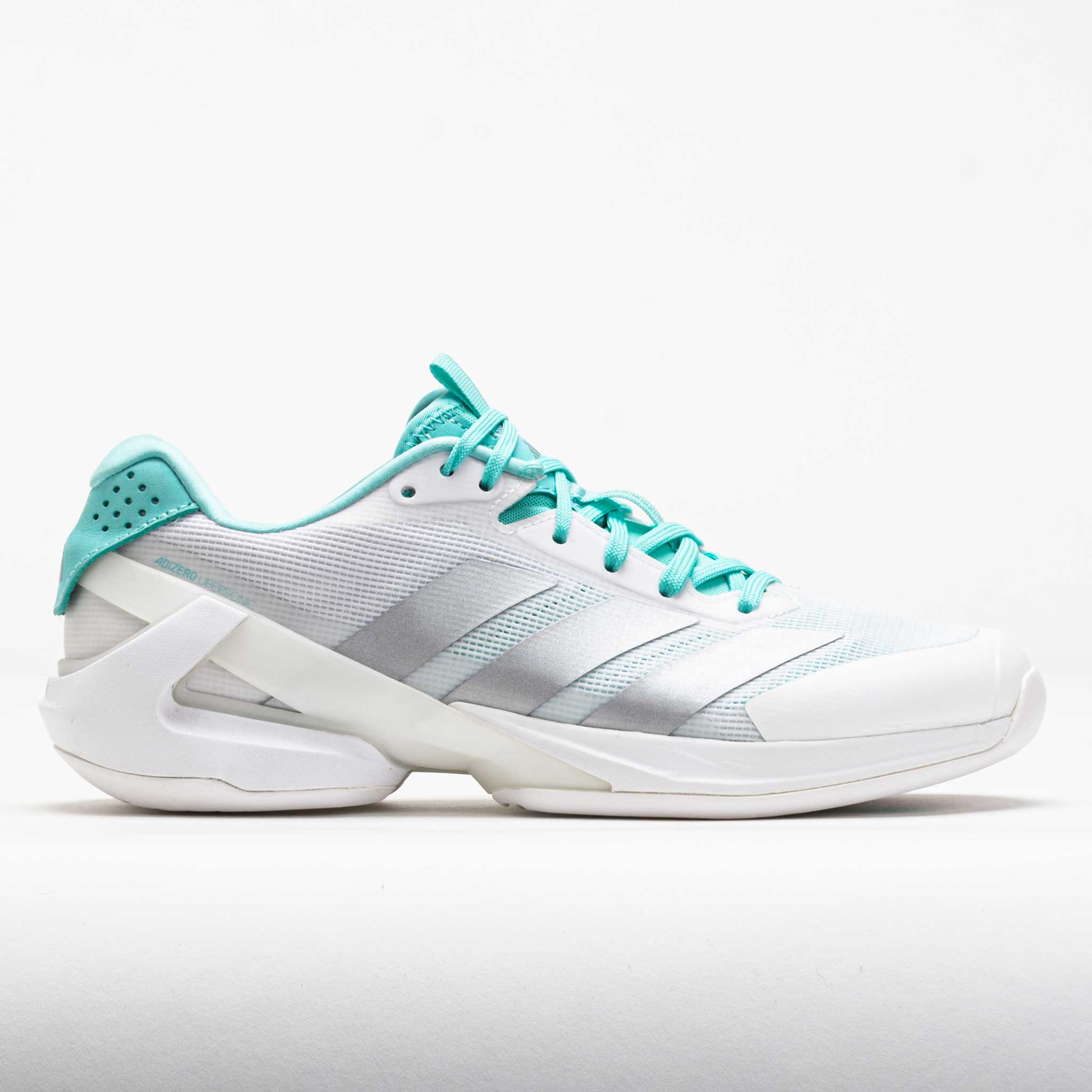 adidas Adizero Ubersonic 5 Women's White/Silver Metallic/Mint Ton