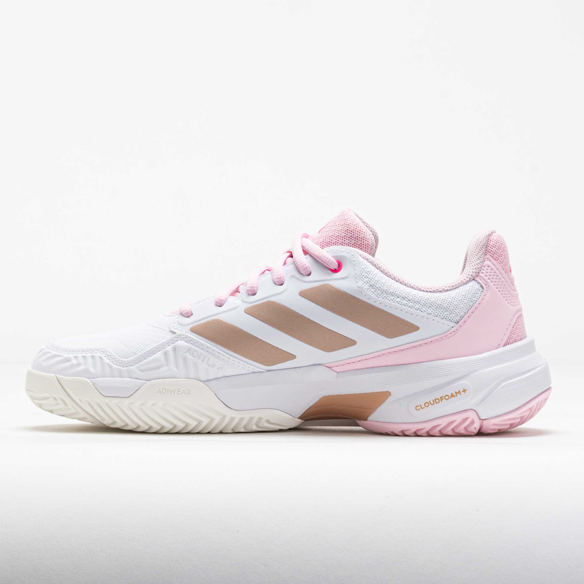 adidas CourtJam Control 3 Women's White/Silver Metallic/Lucid Pink