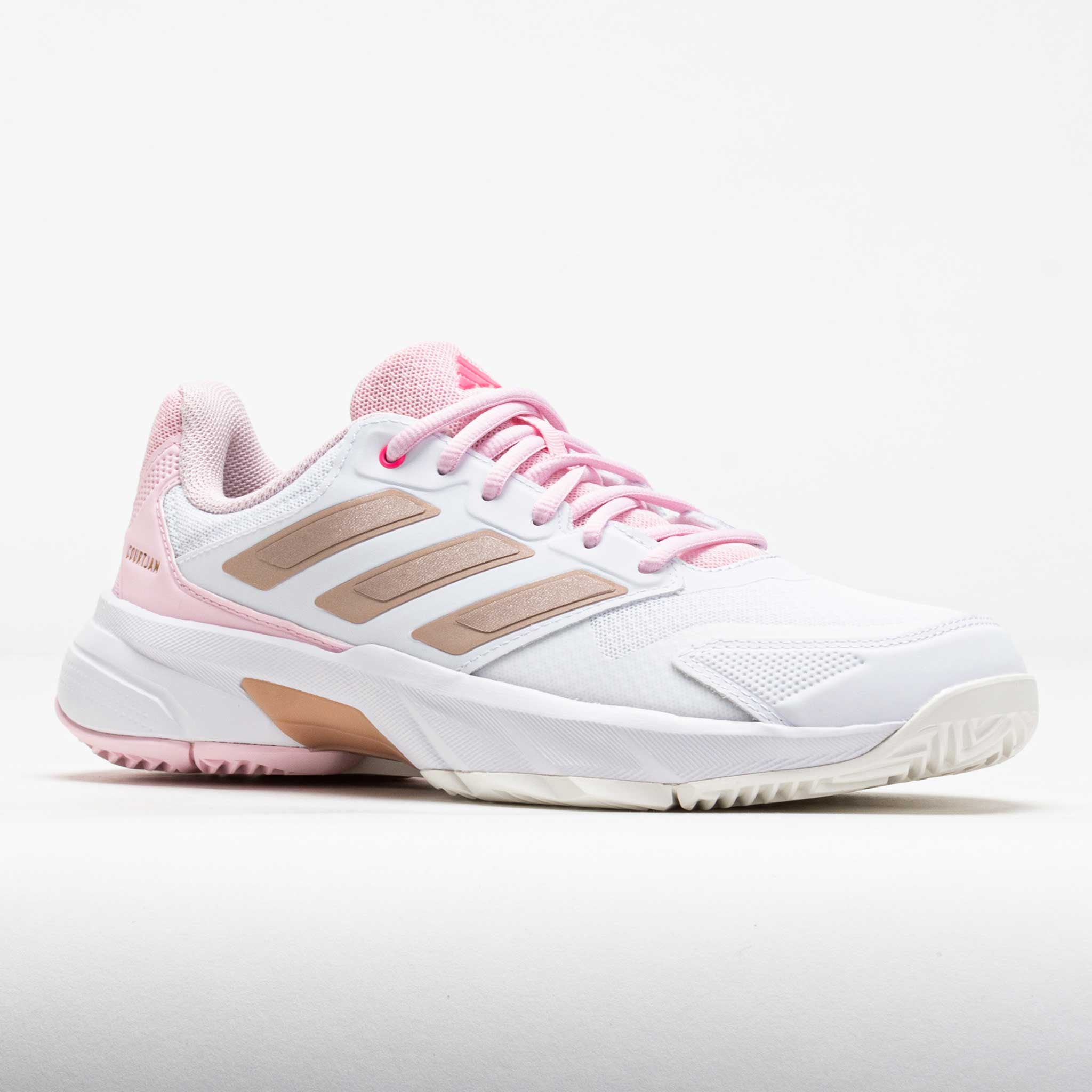 adidas CourtJam Control 3 Women's White/Silver Metallic/Lucid Pink