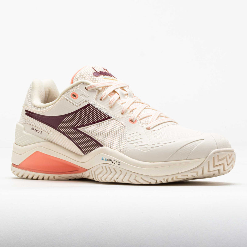 Diadora Blushield Torneo 3 AG Women's White/Maroon/Desert Flower