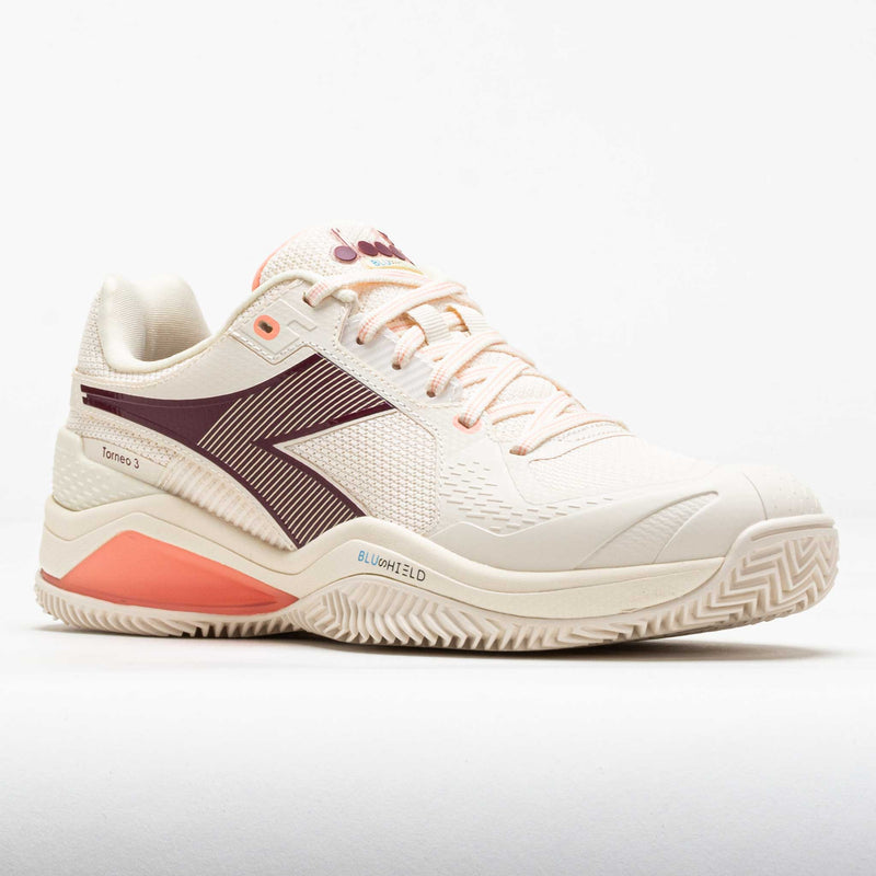 Diadora Blushield Torneo 3 Clay Women's White/Maroon/Desert Flower