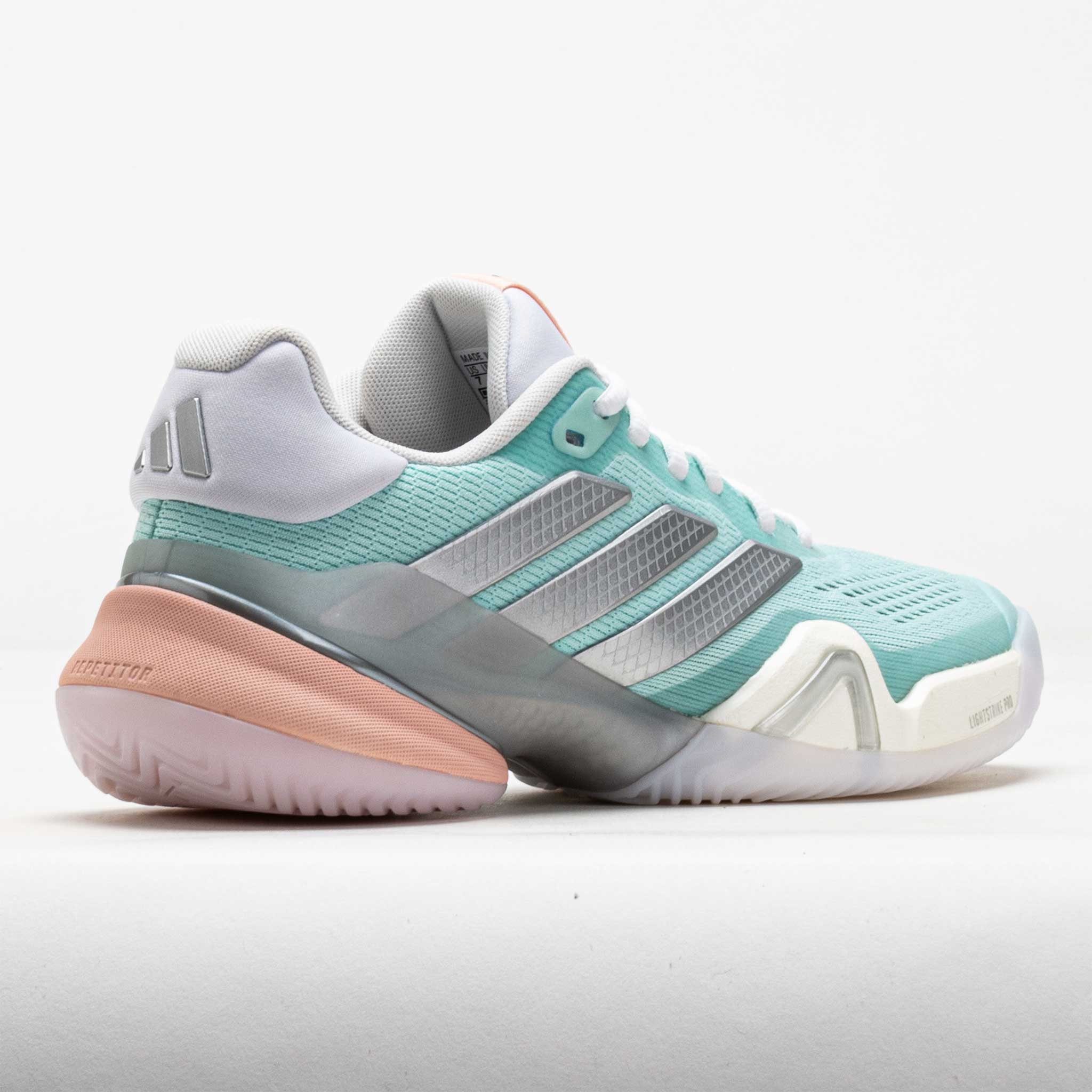 adidas Barricade 14 Women's Semi Flash Aqua/Silver Metallic/Blush Pink   Holabird Sports