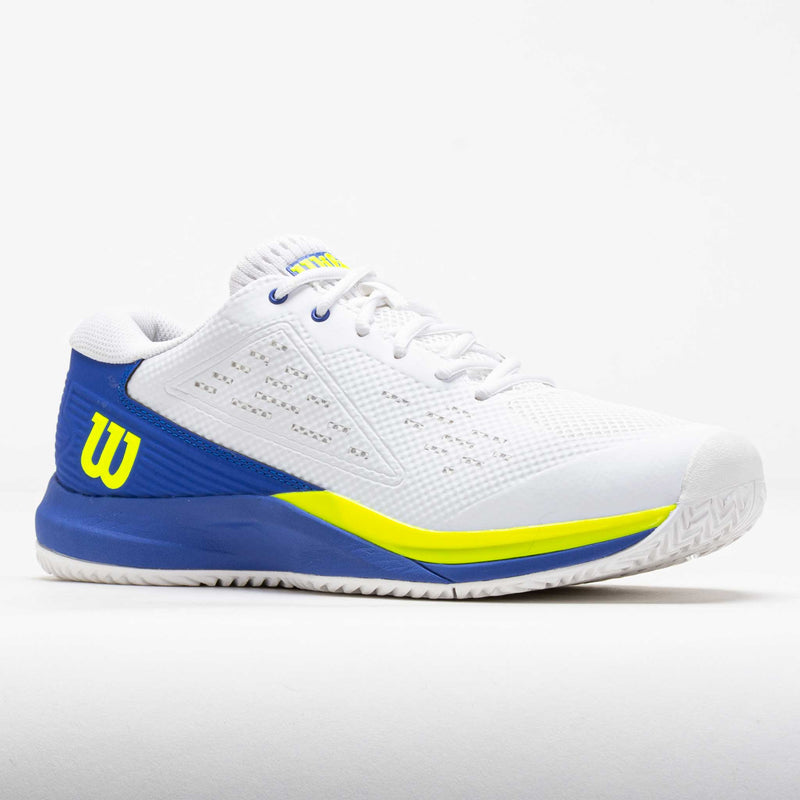 Wilson Rush Pro Ace Men's White/Amparo Blue/Safety Yellow