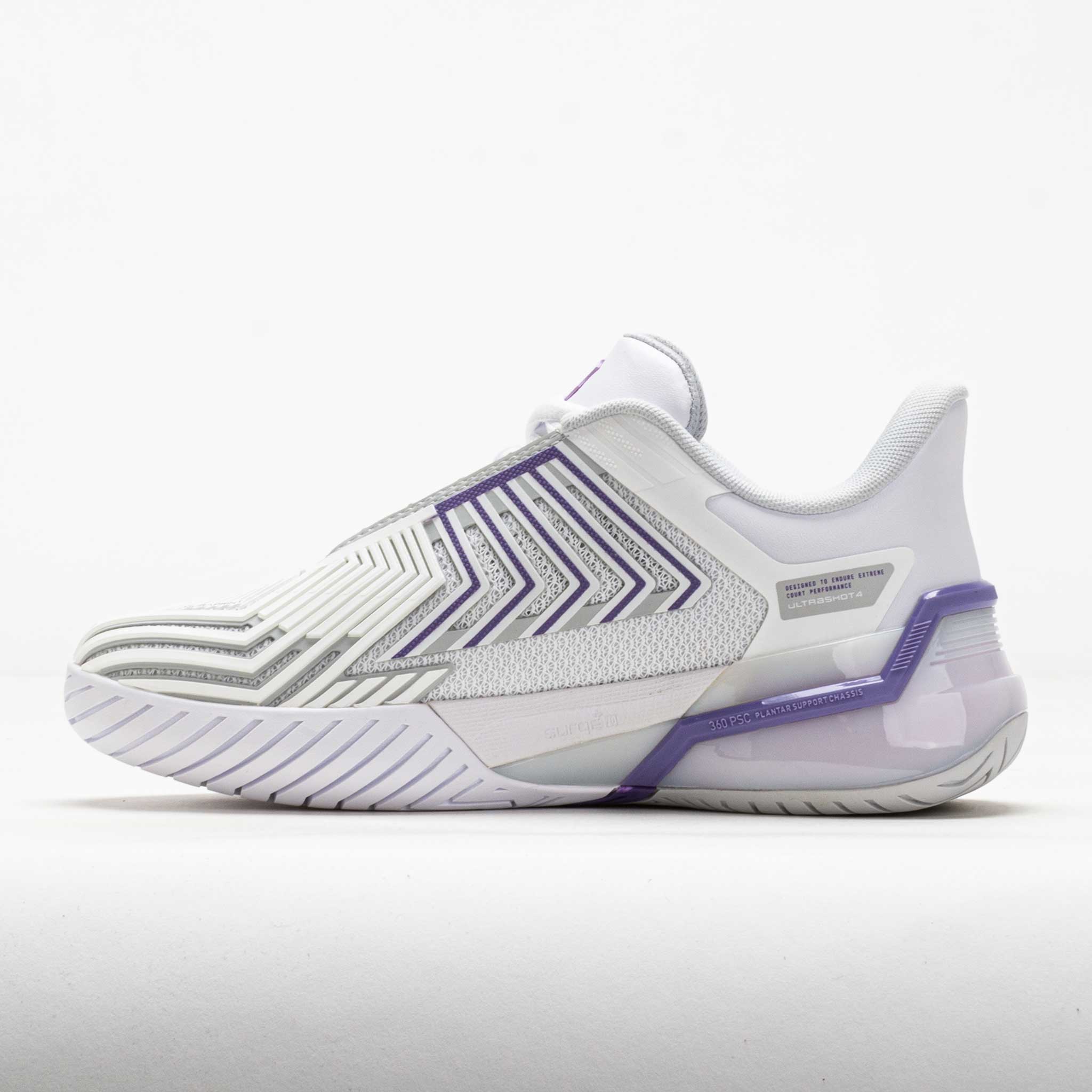 K-Swiss Ultrashot 4 Women's White/Lunar Rock/Purple Haze