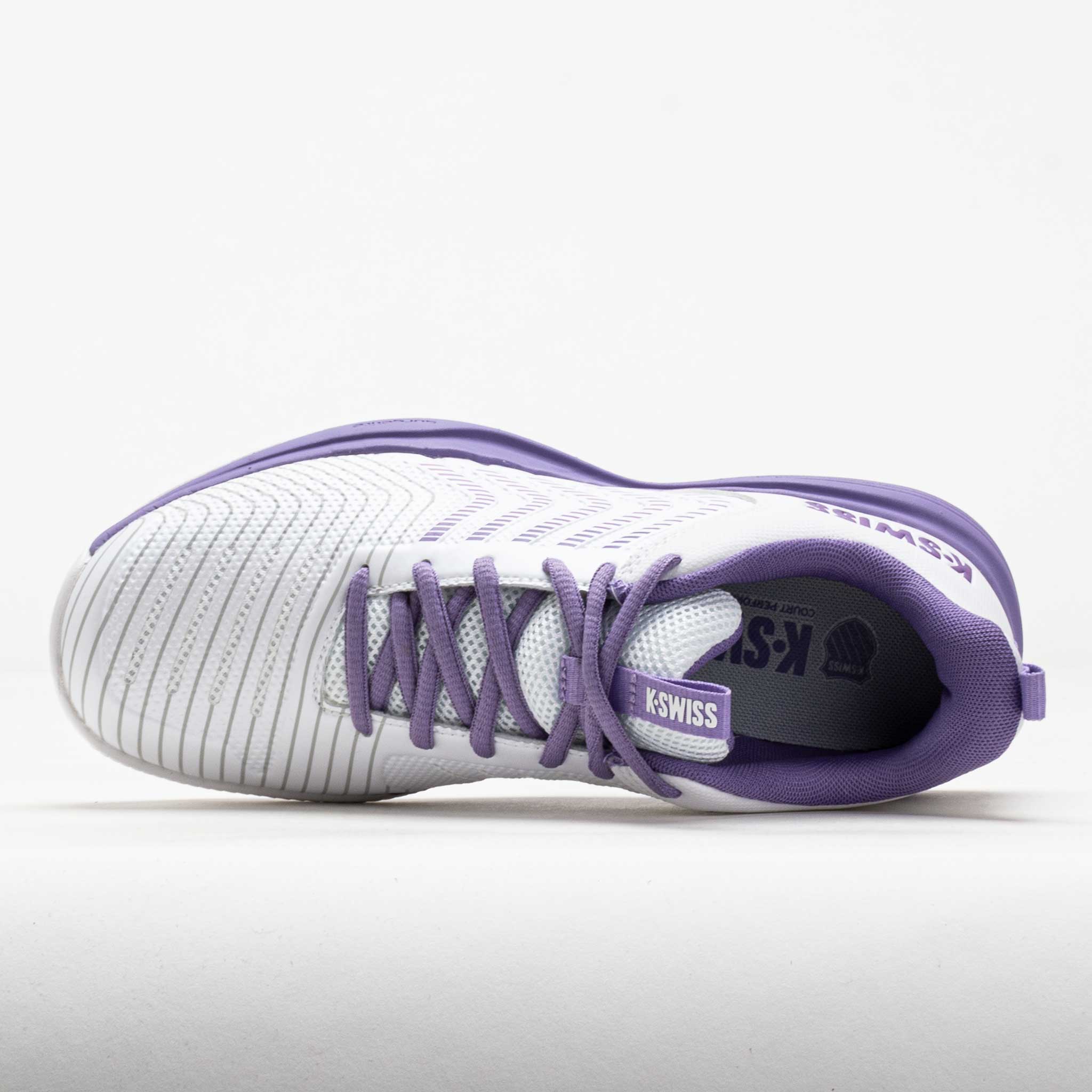 W1LD シャイ マットシルバー / マットパープルリム K-Swiss Ultrashot Light Women's White/Purple Haze/Neon Lavender