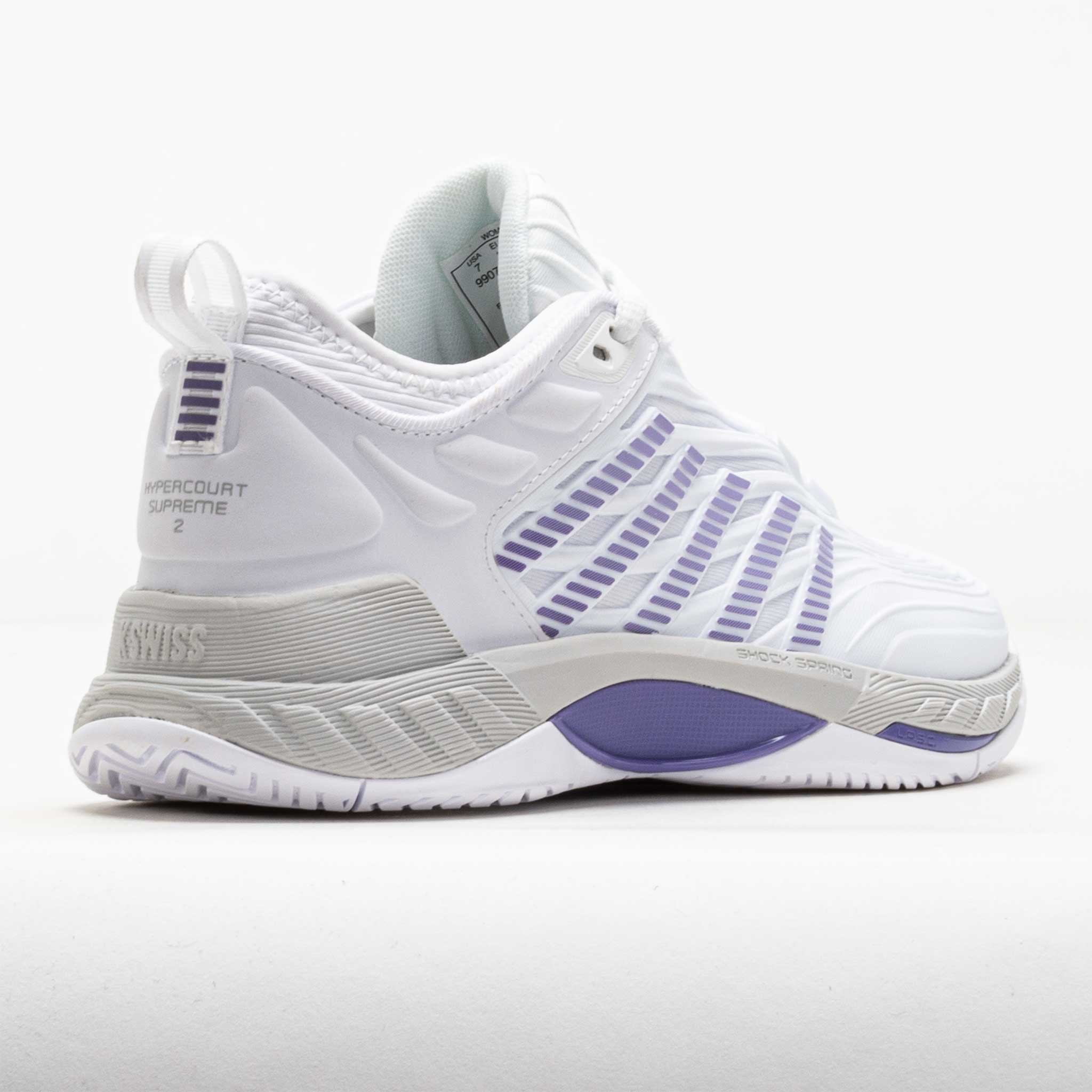 K-Swiss Hypercourt Supreme 2 Women's White/Lunar Rock/Purple Haze