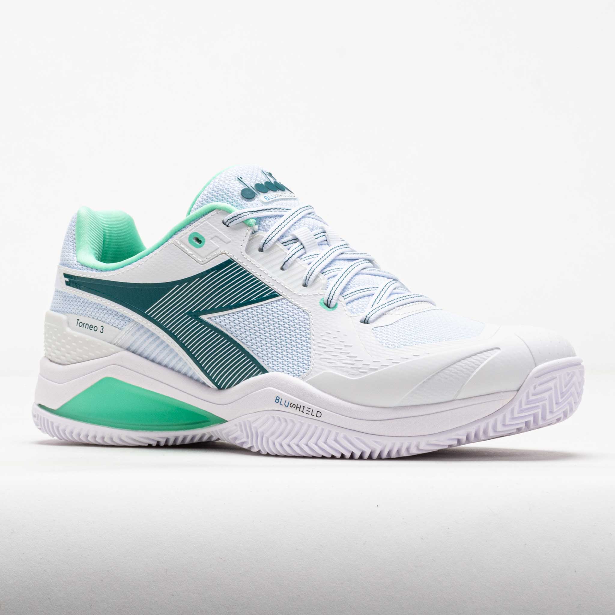Diadora Blushield Torneo 3 Clay Men's White/Shaded Spruce