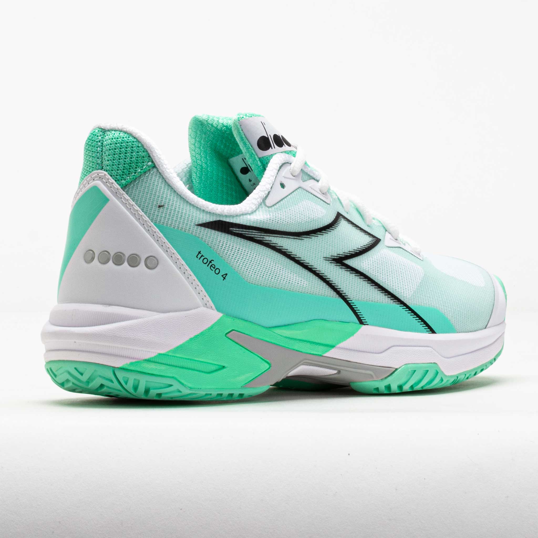 Diadora Trofeo 4 AG Women's White/Black/Cabbage – Holabird Sports