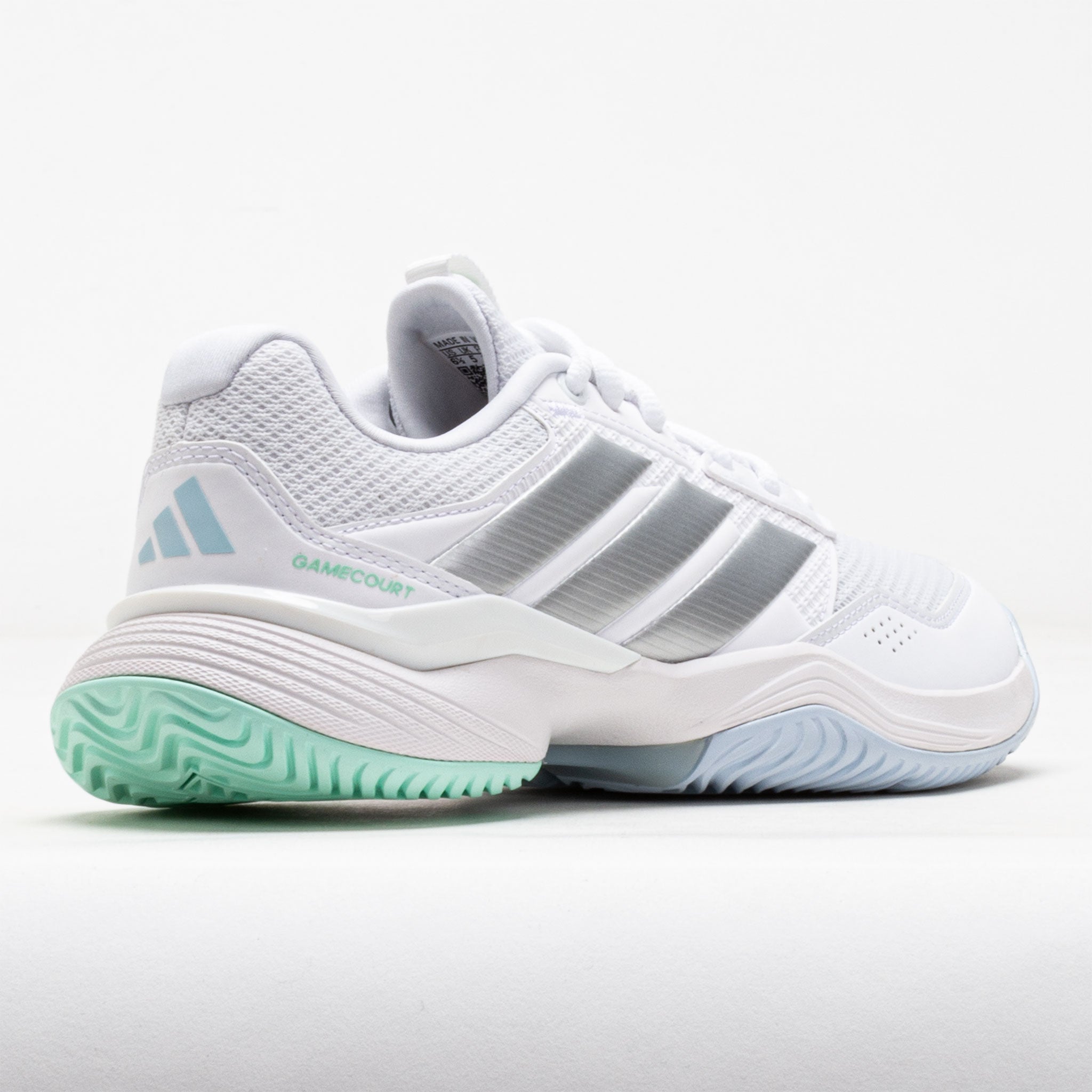 adidas GameCourt 3 Women's White/Silver Metallic/Ice Blue