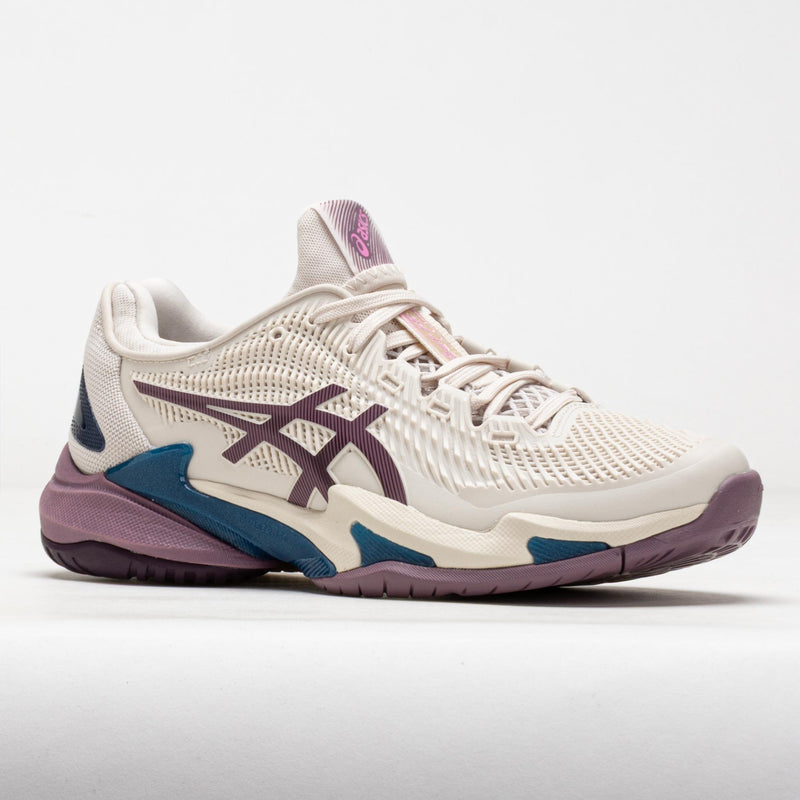 ASICS Hyper FF サッカーシューズ ホワイト/パープル ASICS Court FF 3 Women's Soft Oat/Dusty Mauve – Holabird Sports