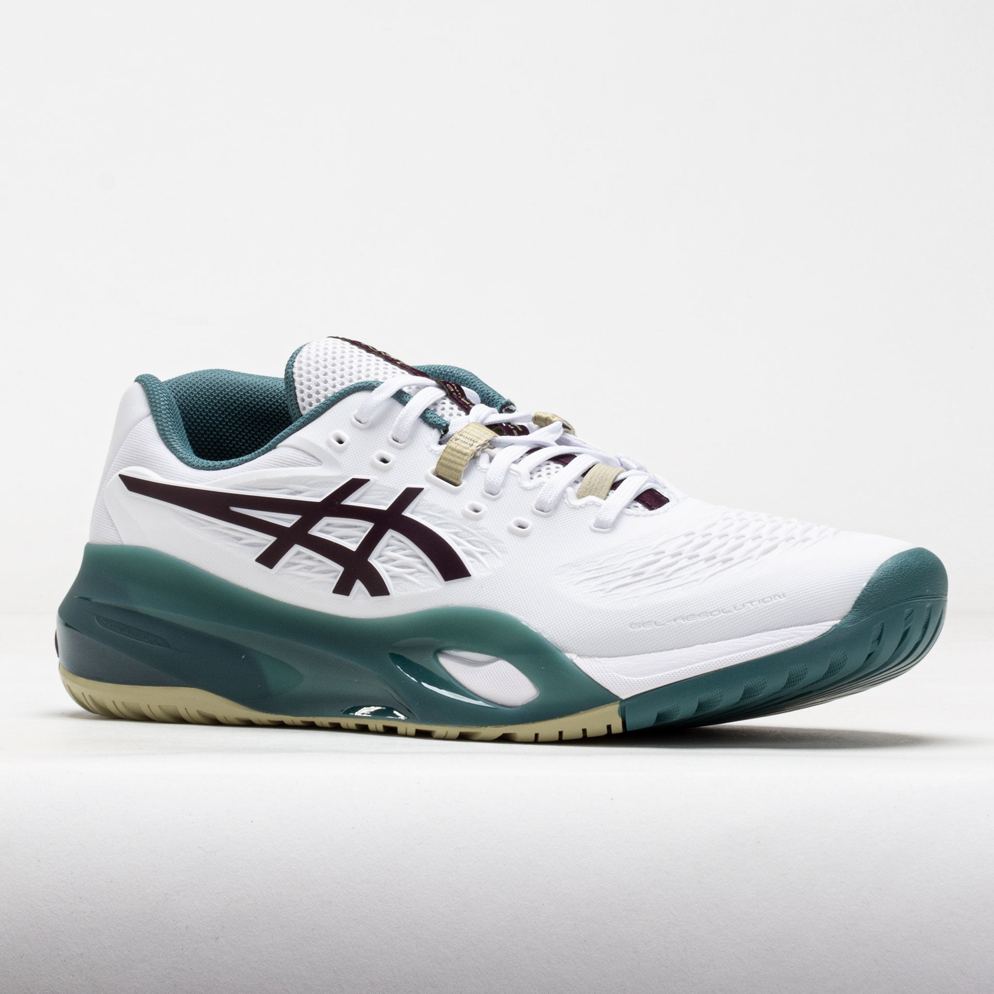 ASICS GEL-Resolution X Men's White/Dark Aubergine – Holabird Sports