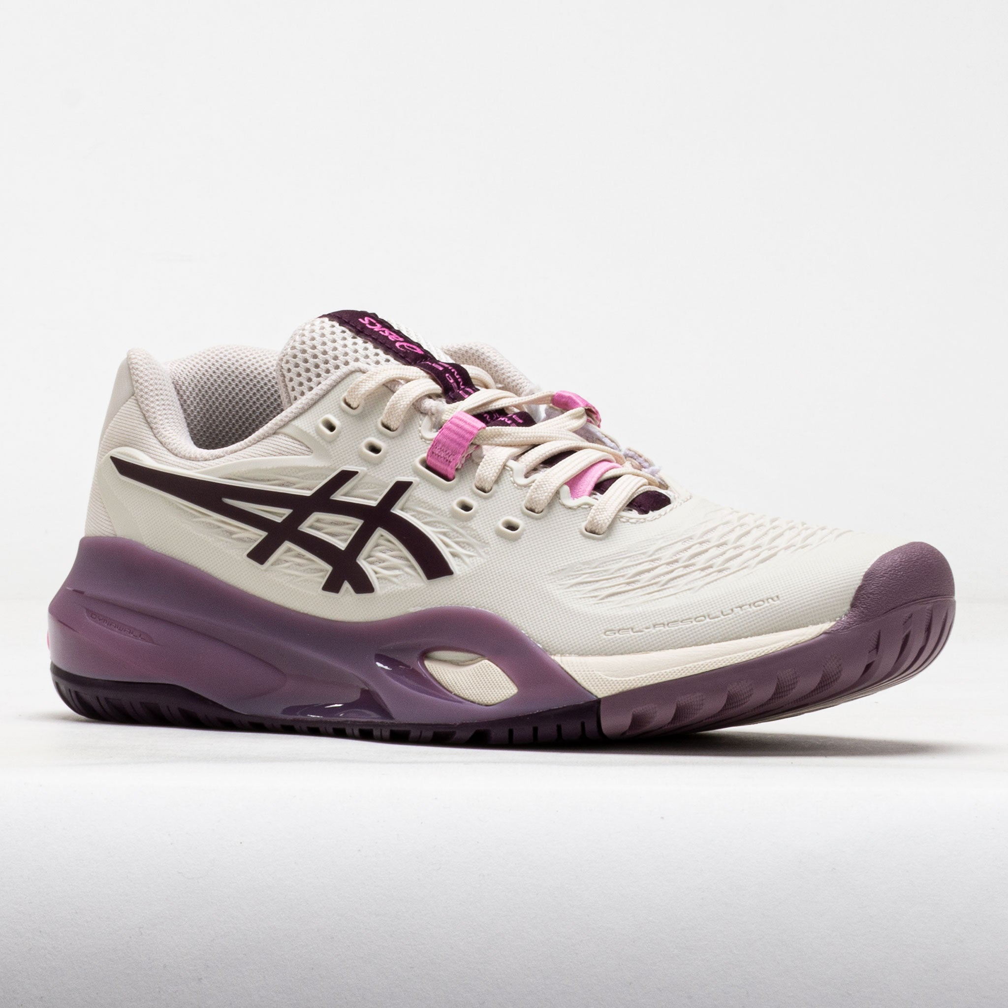 ASICS GEL-Resolution X Women's Soft Oat/Dark Aubergine