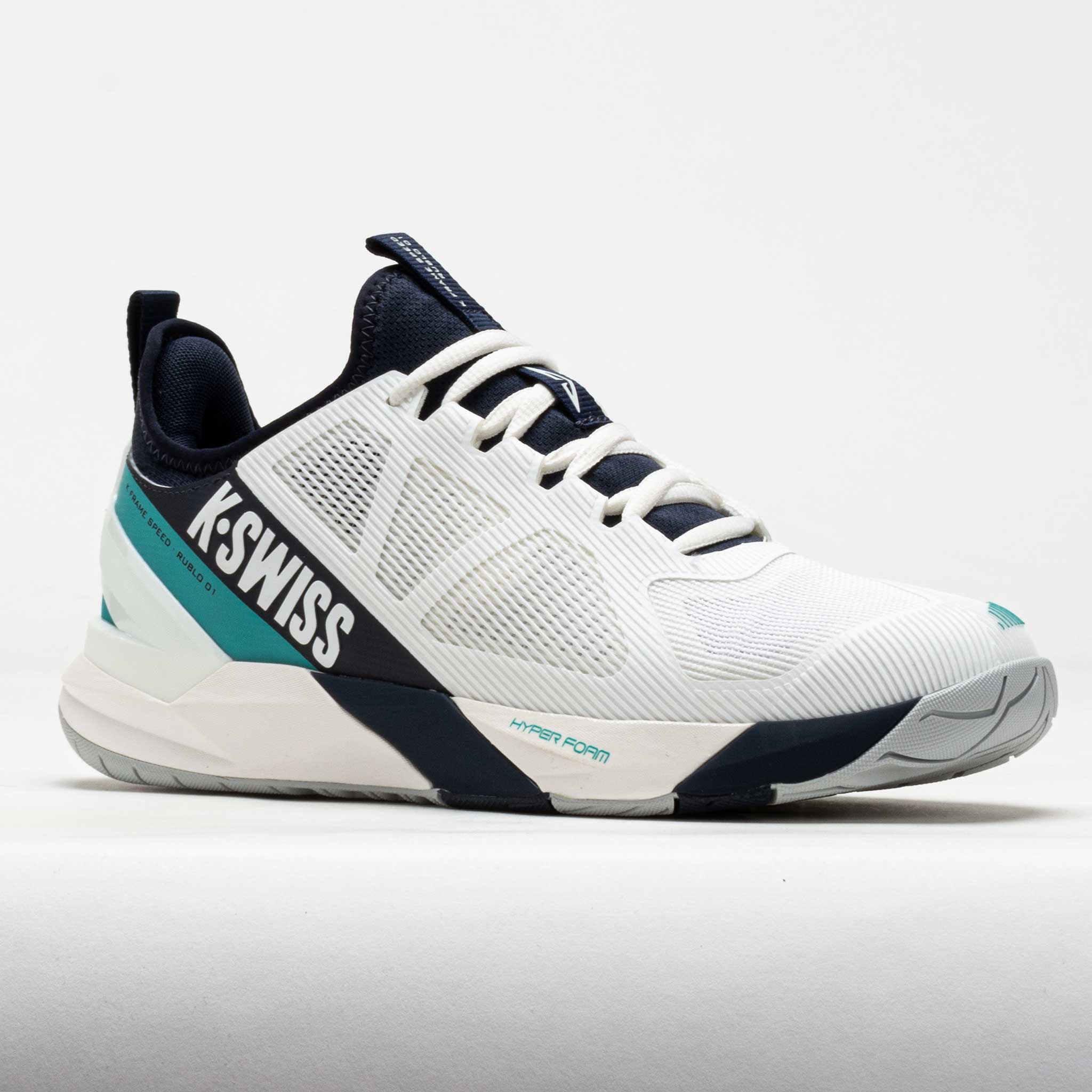 K-Swiss K-Frame Speed Rublo Men's Blanc de Blanc/Carbon/Baltic