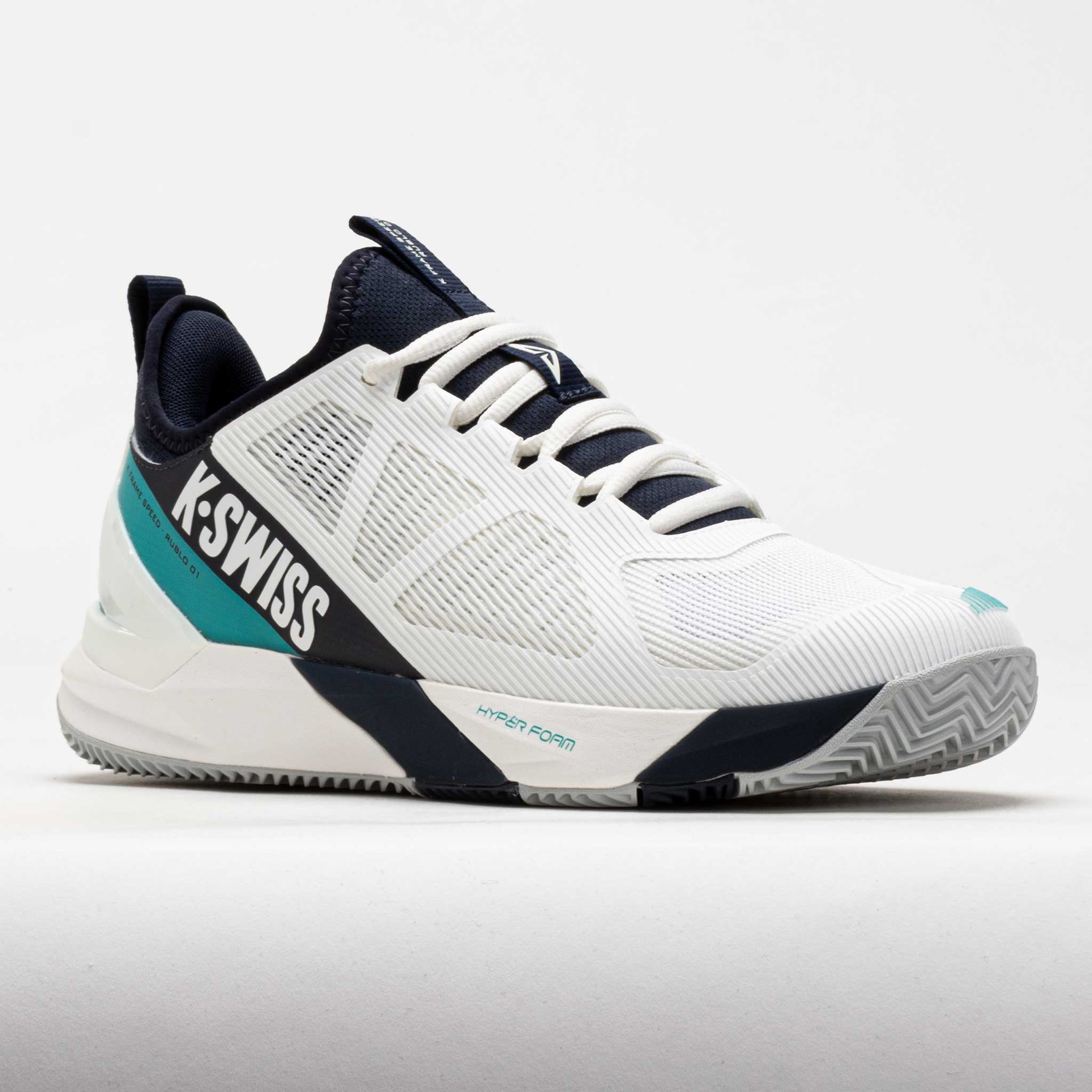K-Swiss K-Frame Speed Rublo Clay Men's Blanc de Blanc/Carbon/Baltic