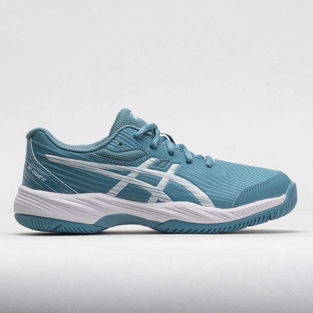 Forzado lente invención ASICS GEL-Game 9 Junior Gris Blue/White – Holabird Sports