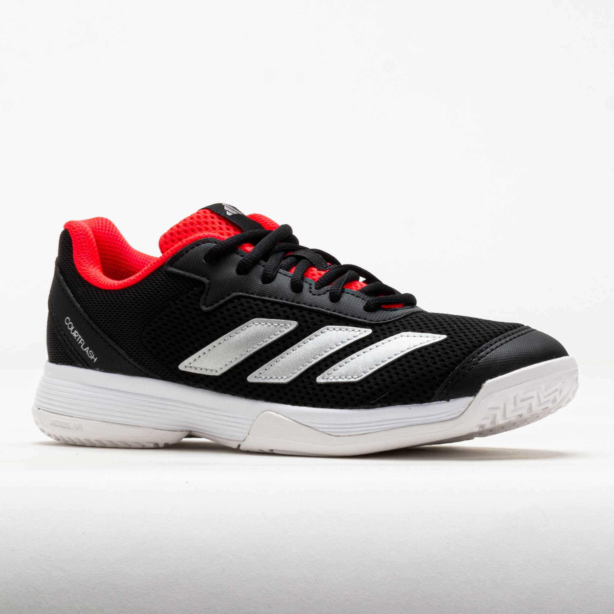 adidas CourtFlash Junior White/Silver Metallic/Core Black