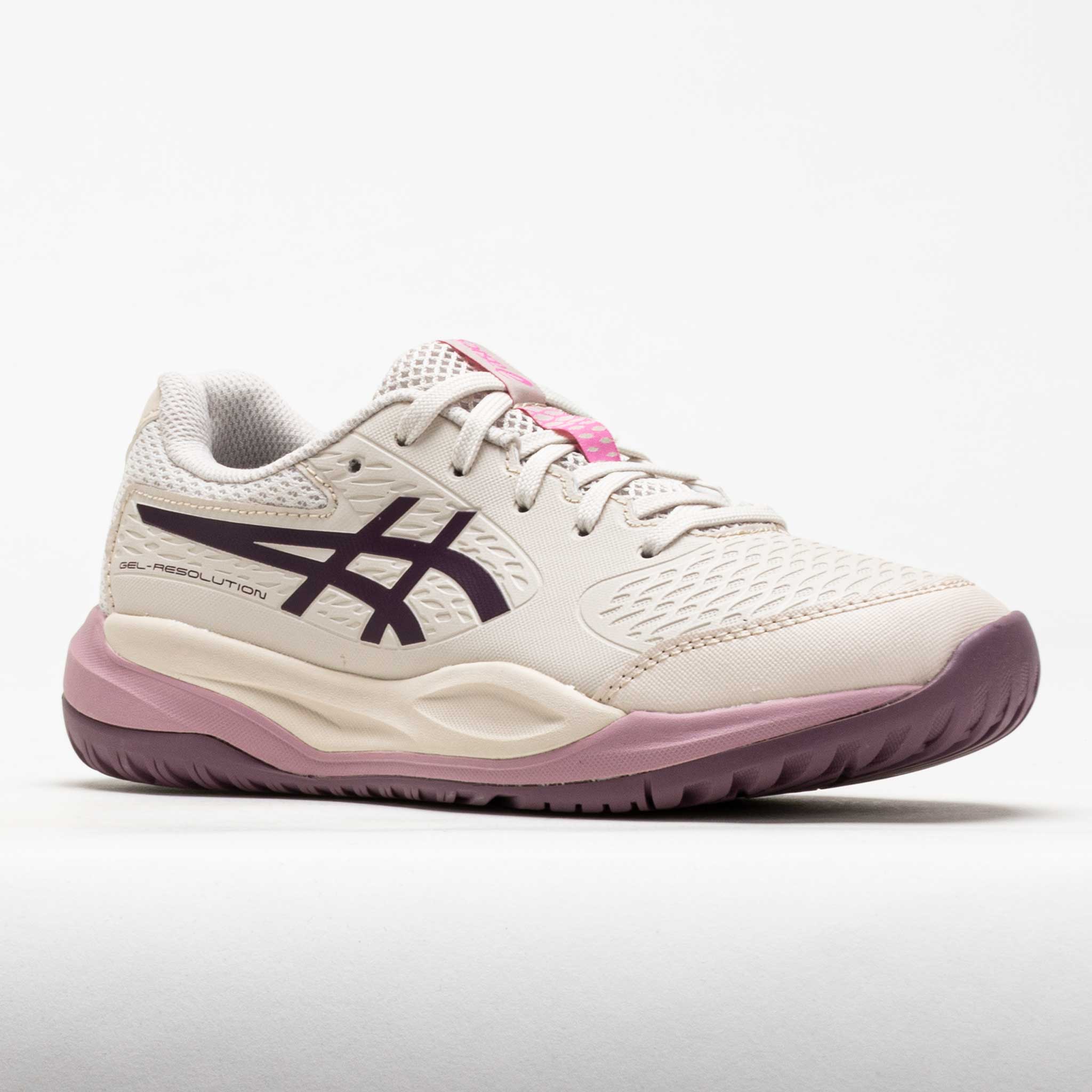 ASICS GEL-Resolution X Junior Soft Oat/Dark Aubergine