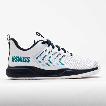 K-Swiss Ultrashot Light Junior White/Carbon/Baltic (Item #121610)