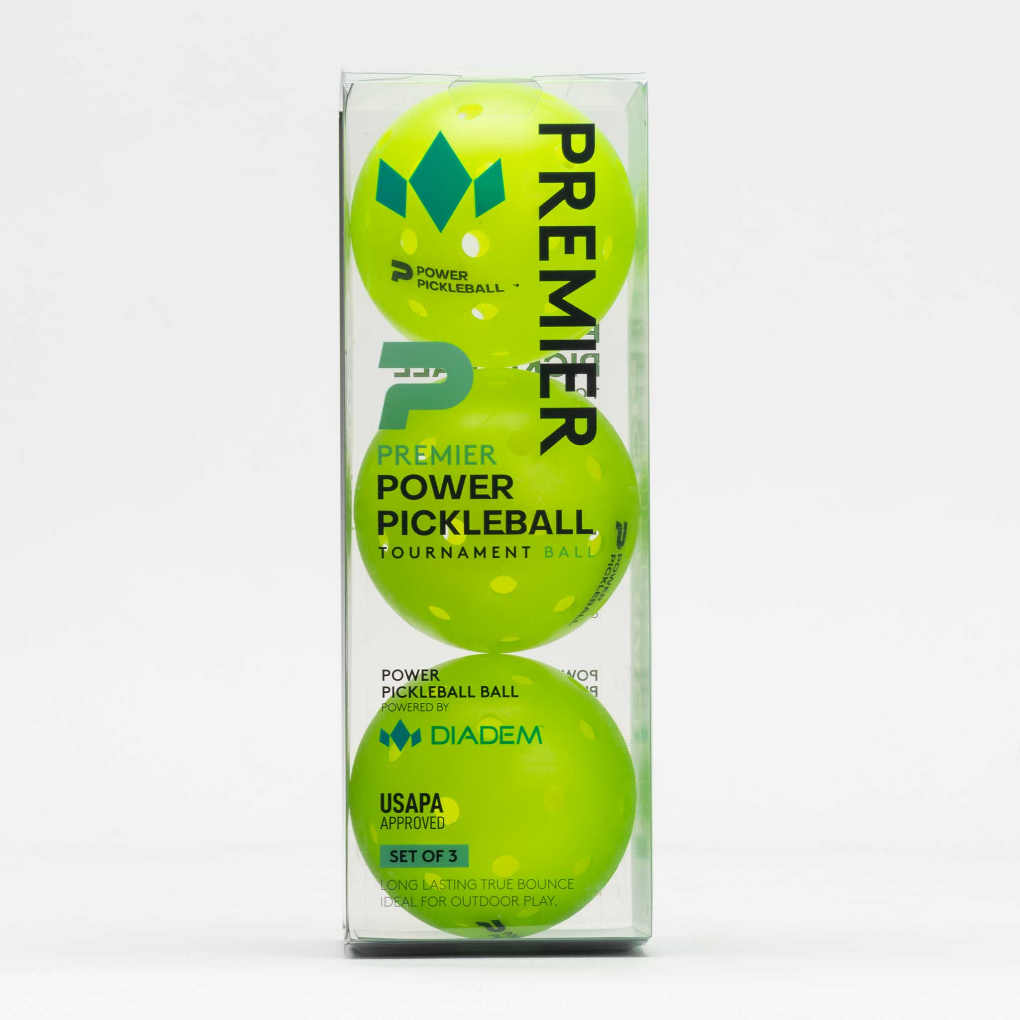 Diadem Power Pickleball Outdoor Ball 3 Pack