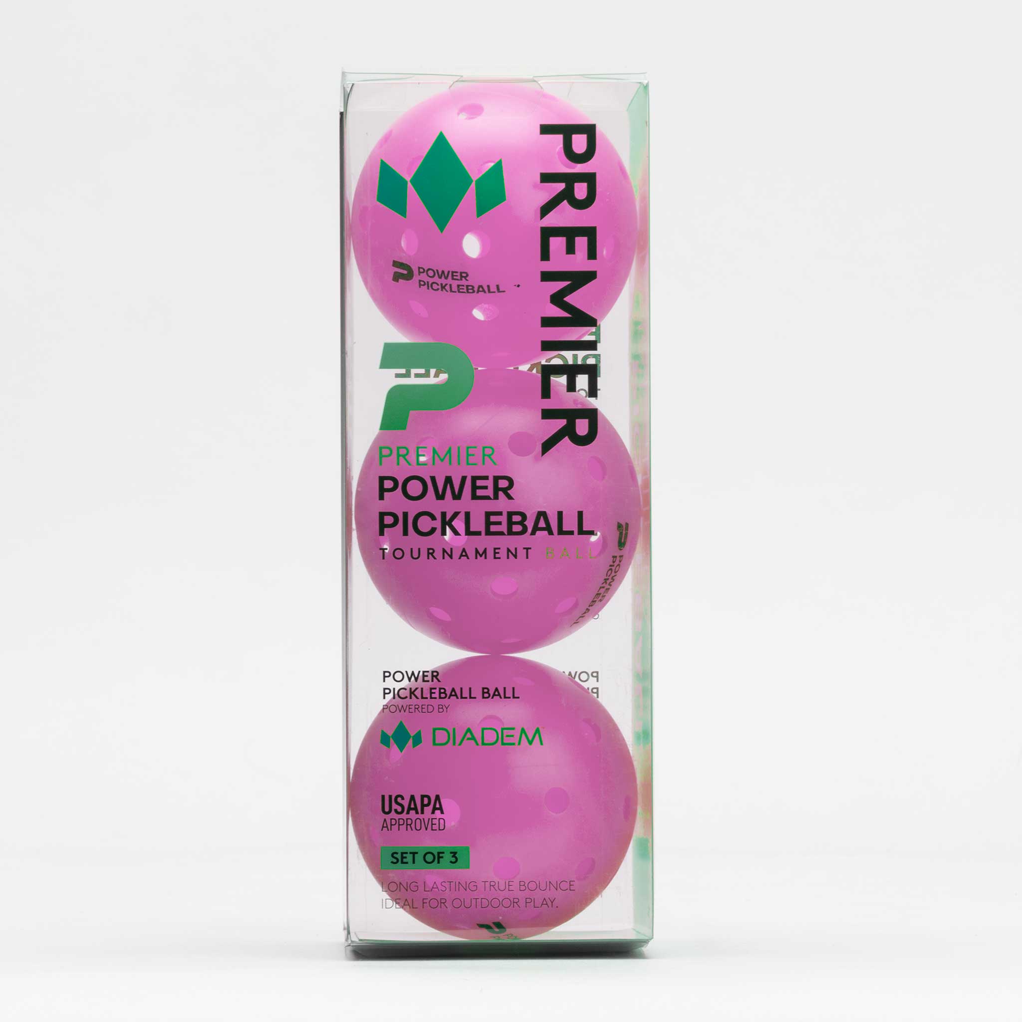 Diadem Power Pickleball Outdoor Ball 3 Pack
