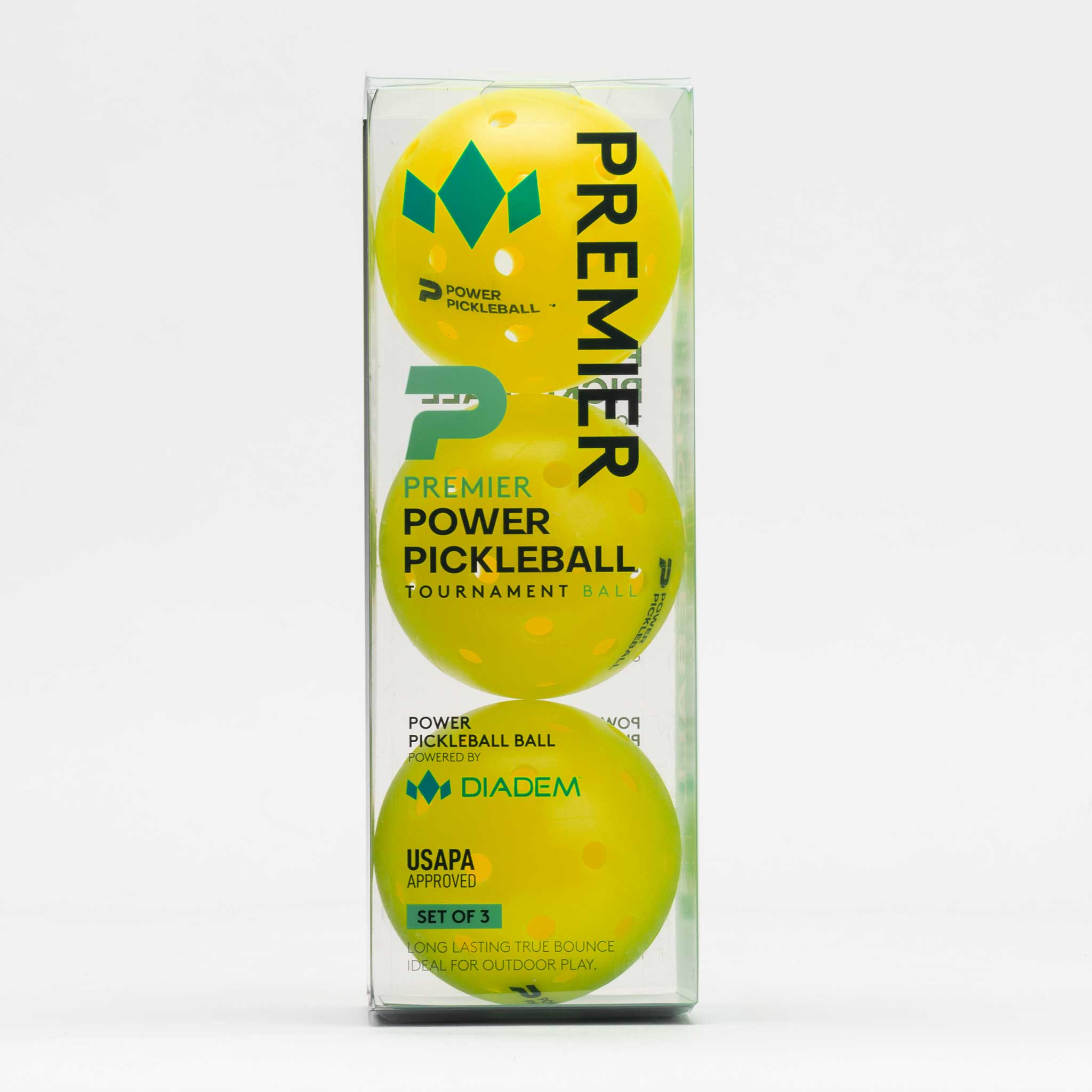 Diadem Power Pickleball Outdoor Ball 3 Pack