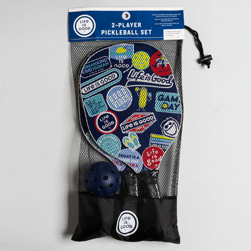 Life is Good Pickleball Set (2 Paddles, 2 Balls)