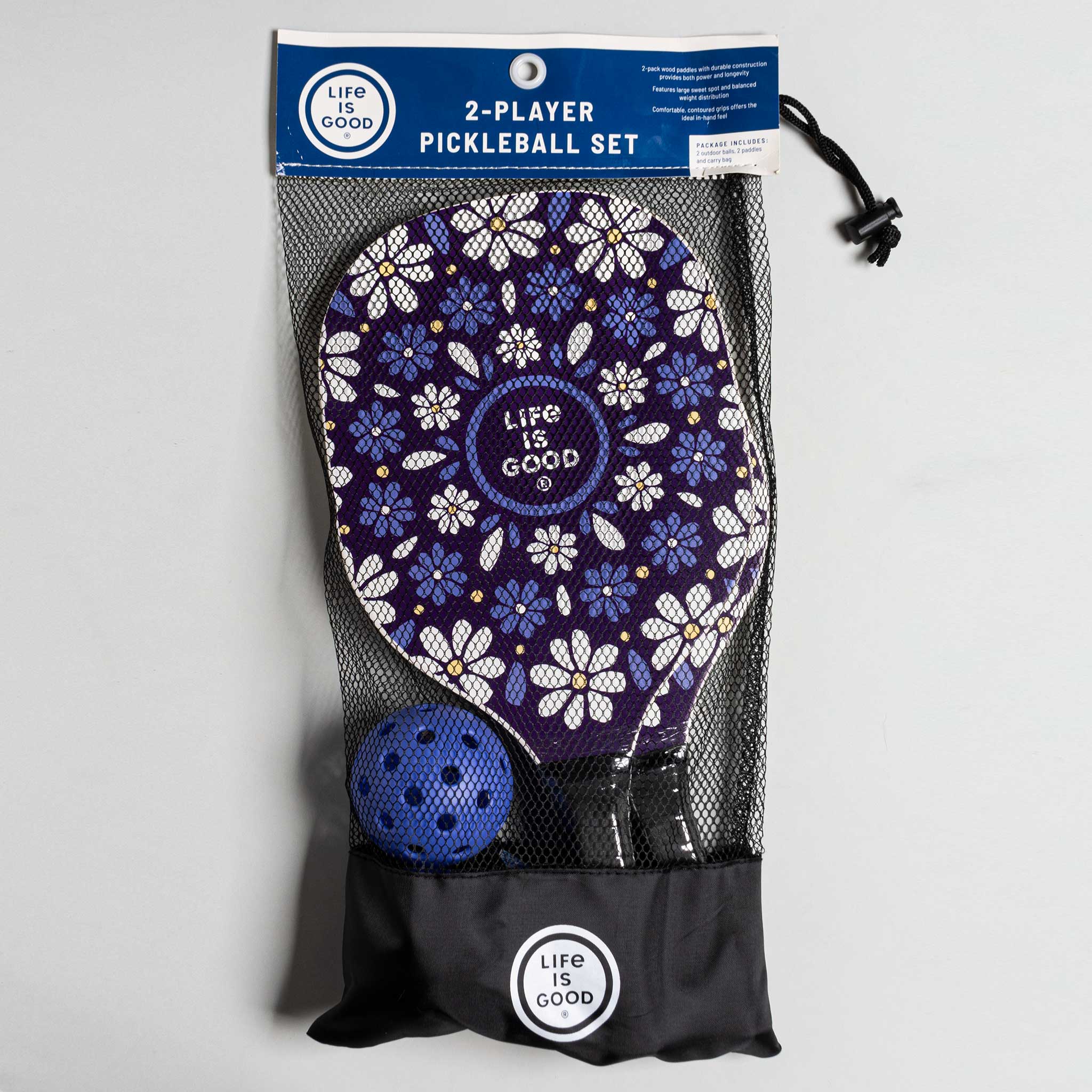Life is Good Pickleball Set (2 Paddles, 2 Balls)