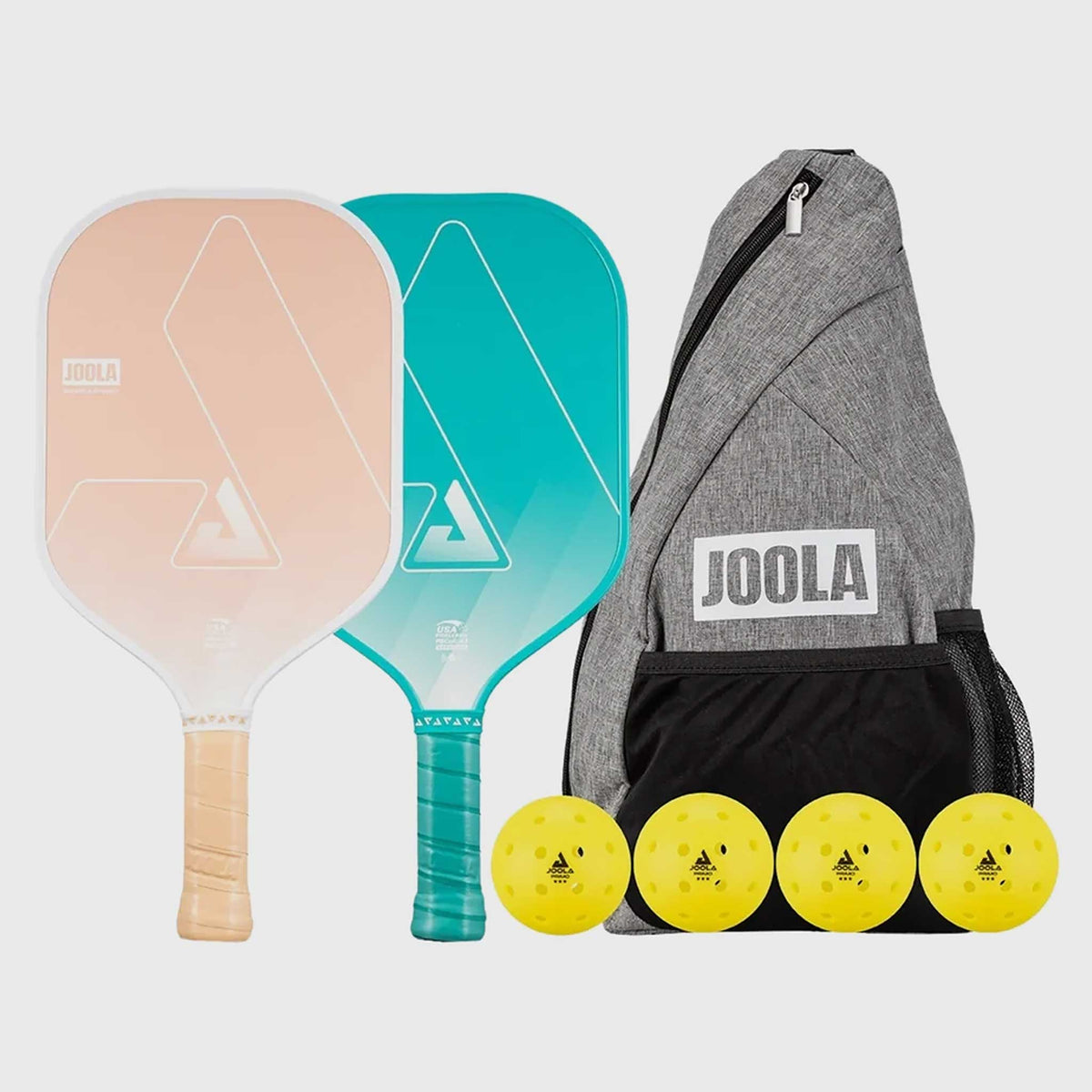 JOOLA Onset Pickleball Pack(2 Paddles,4 Balls,Square Bag)
