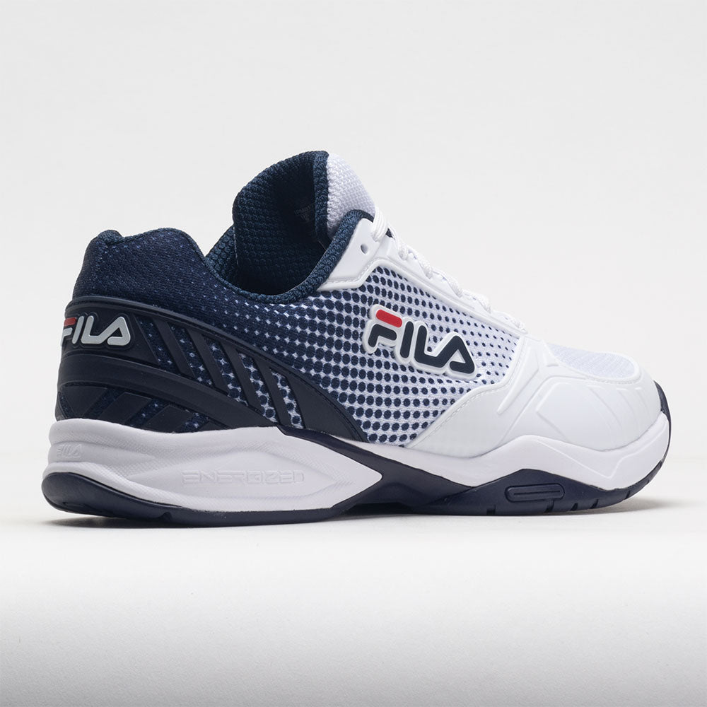 Fila Men's Volley Zone Pickleball Shoes, Size 9.5, White/Navy/Red