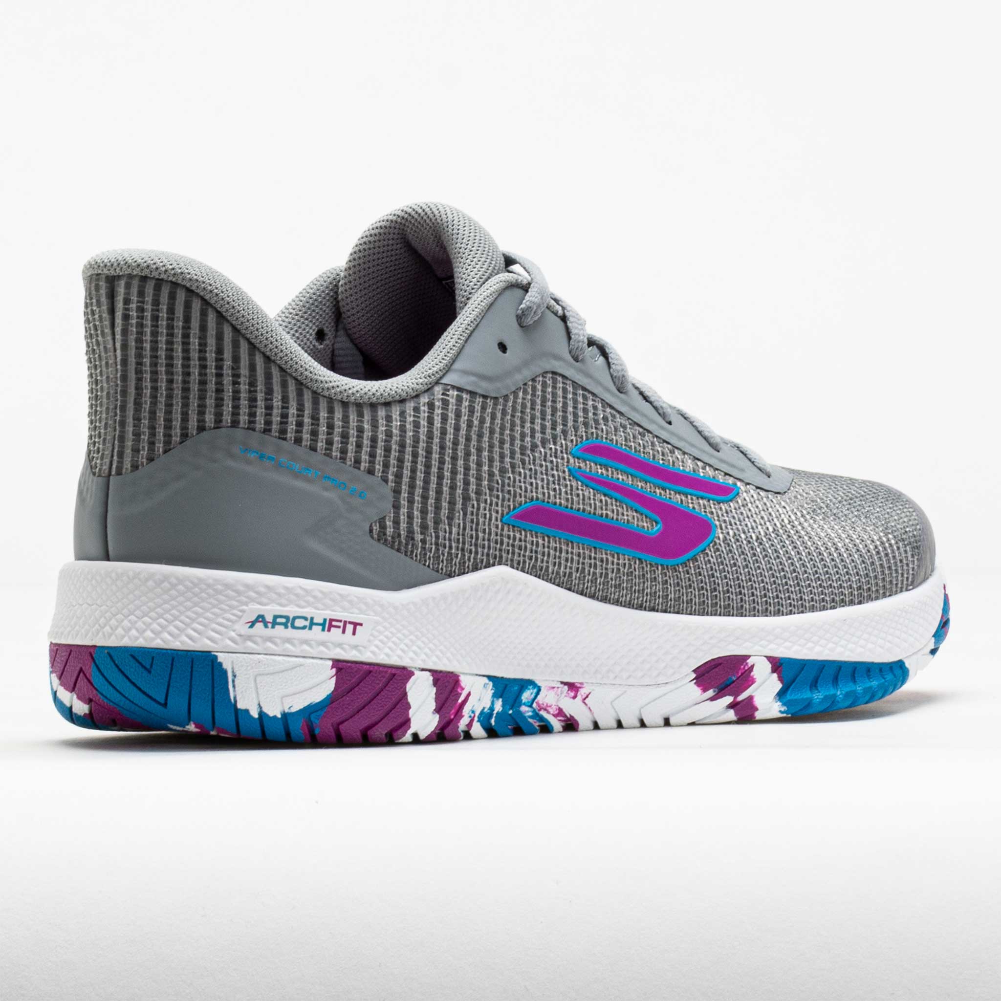 Skechers メッシュスニーカー グレー/ホワイト/ブルー/イエロー Skechers Viper Court Pro 2.0 Women's White/Periwinkle – Holabird